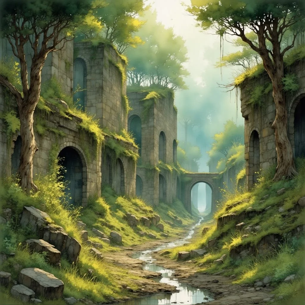 And then Aerdil began to tell about the ruins of an ancient civilization that she and Aermir had discovered.