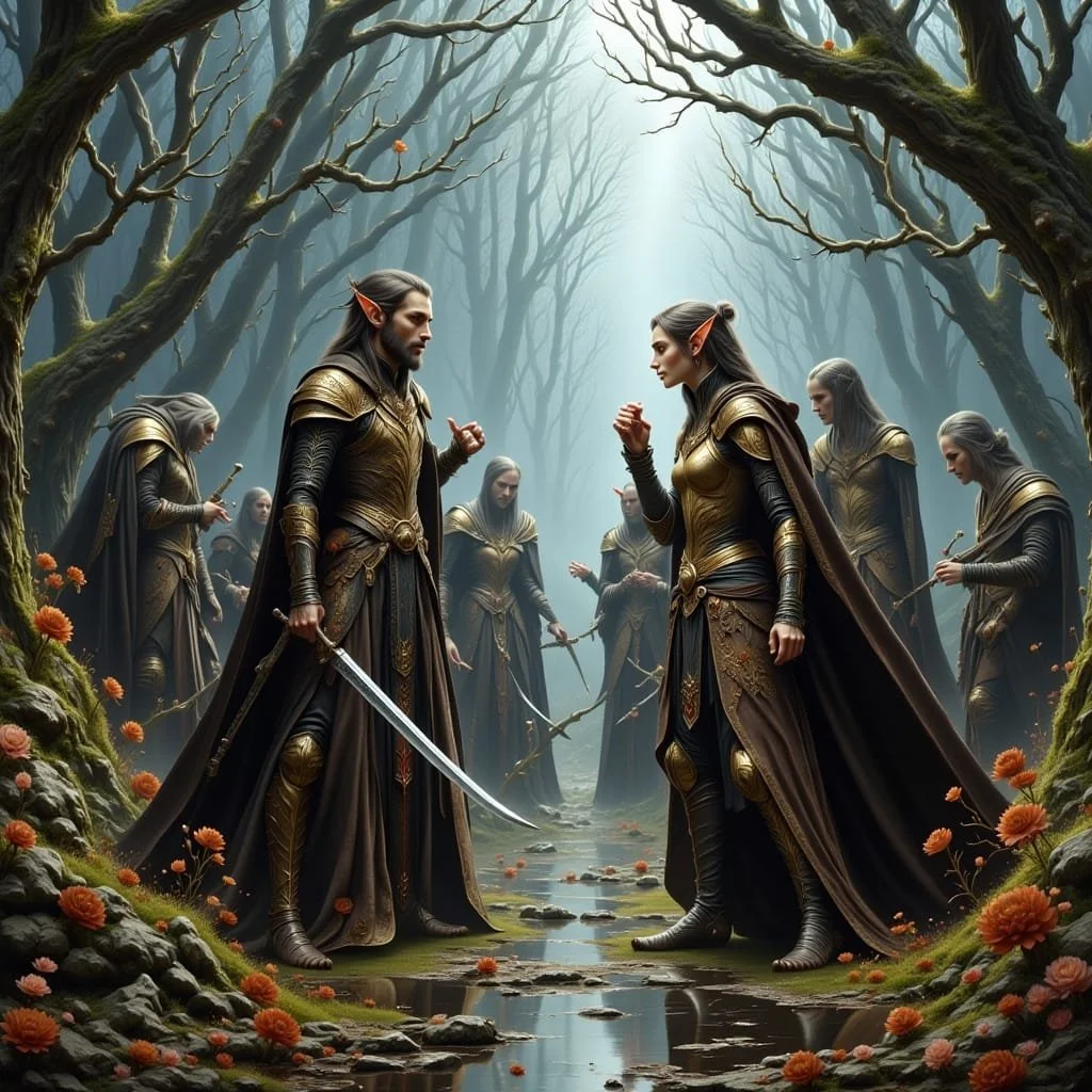 Flaring arguments were used among the otherwise so rational elves.