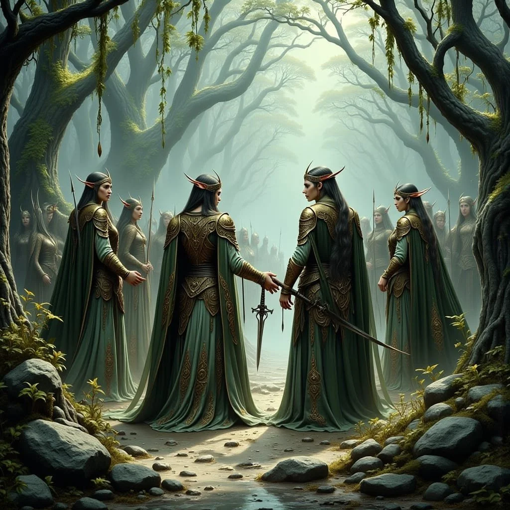 And finally troops assembled: in favor of Eryndor...calling themselves the Valdarins...