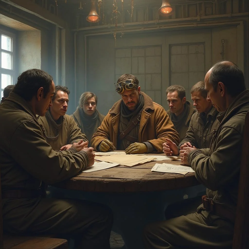 At the Association of Pilots a man called Maximilian van Lichtenstein takes the initiative and suggests to search contact with the Guilds of Mechanical Aeronaut Engineers to find out what ideas they might have. He also suggests to try and contact the