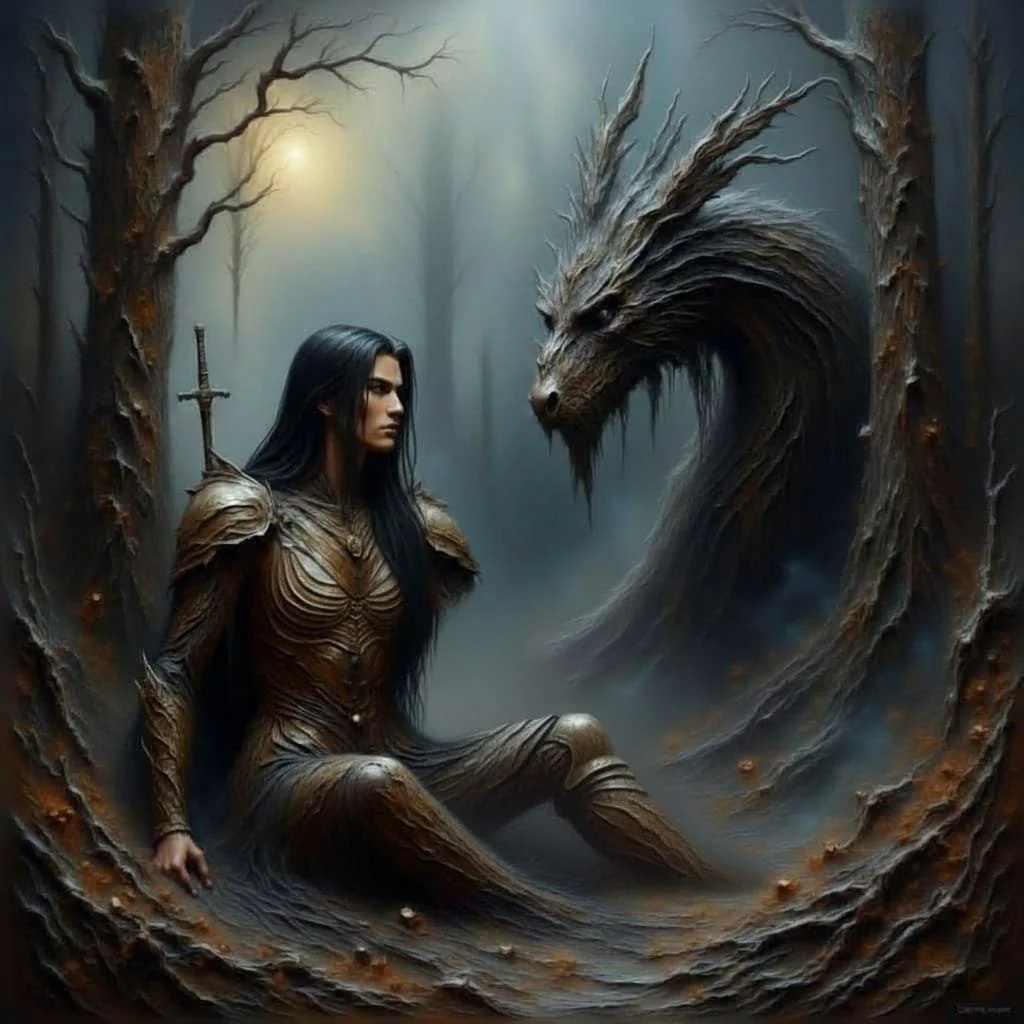 But in the end Beowulf and Valdarin were defeated. Once Valdarin's left arm was cut off in battle he could no longer guide Beowulf and fight at the same time, and they were both stabbed to death by Valdarin's former brothers, the dullahan.