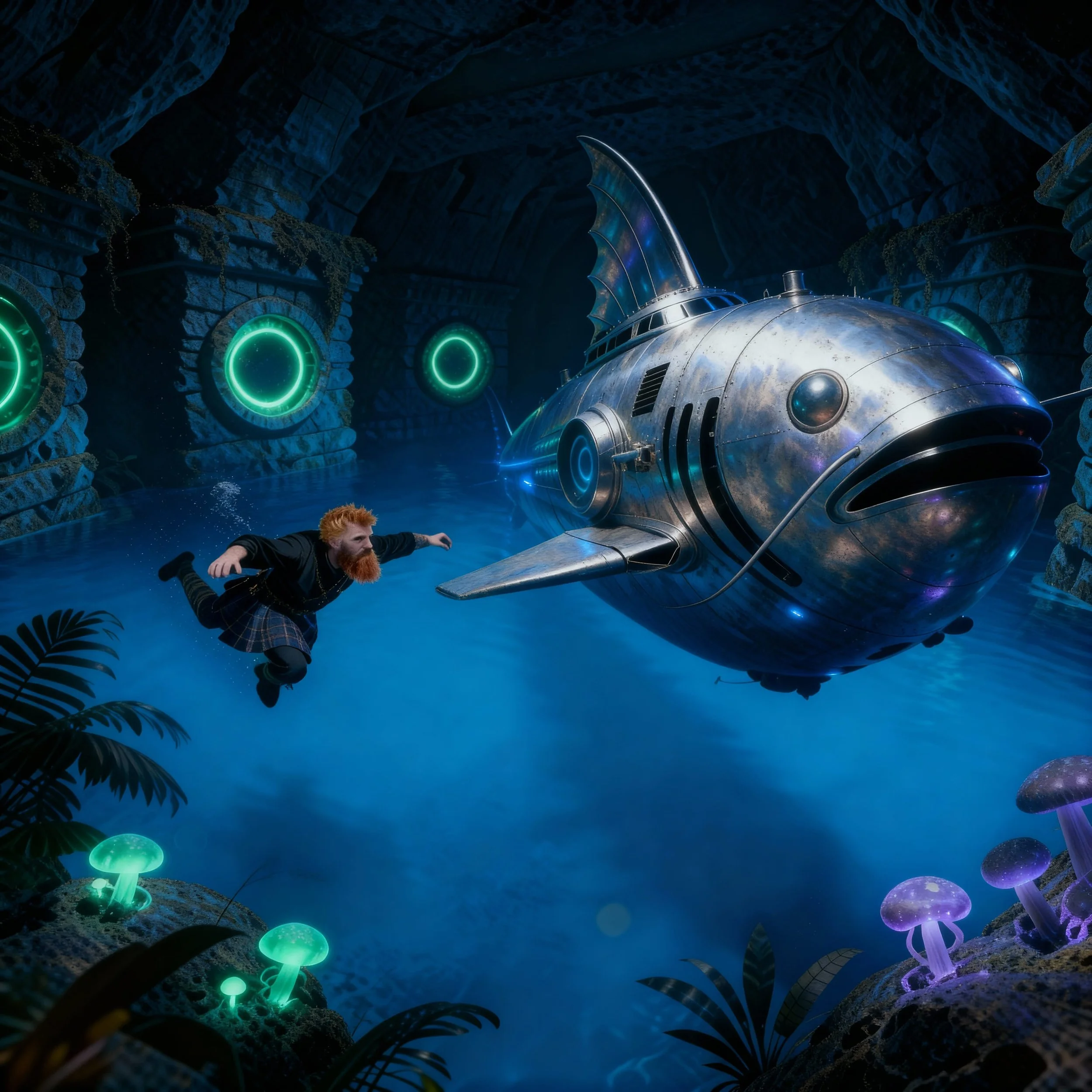 MacDonald used his last breath to search for an entrance and was lucky to find it.