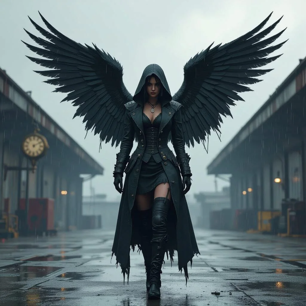 Max sees a woman who must have been a formidable appearance once, but judging on the state of her clothes, the hoodie hiding her face and her attitude, she looks like she is really suffering. Ariel gestures for Max to enter the hangar.