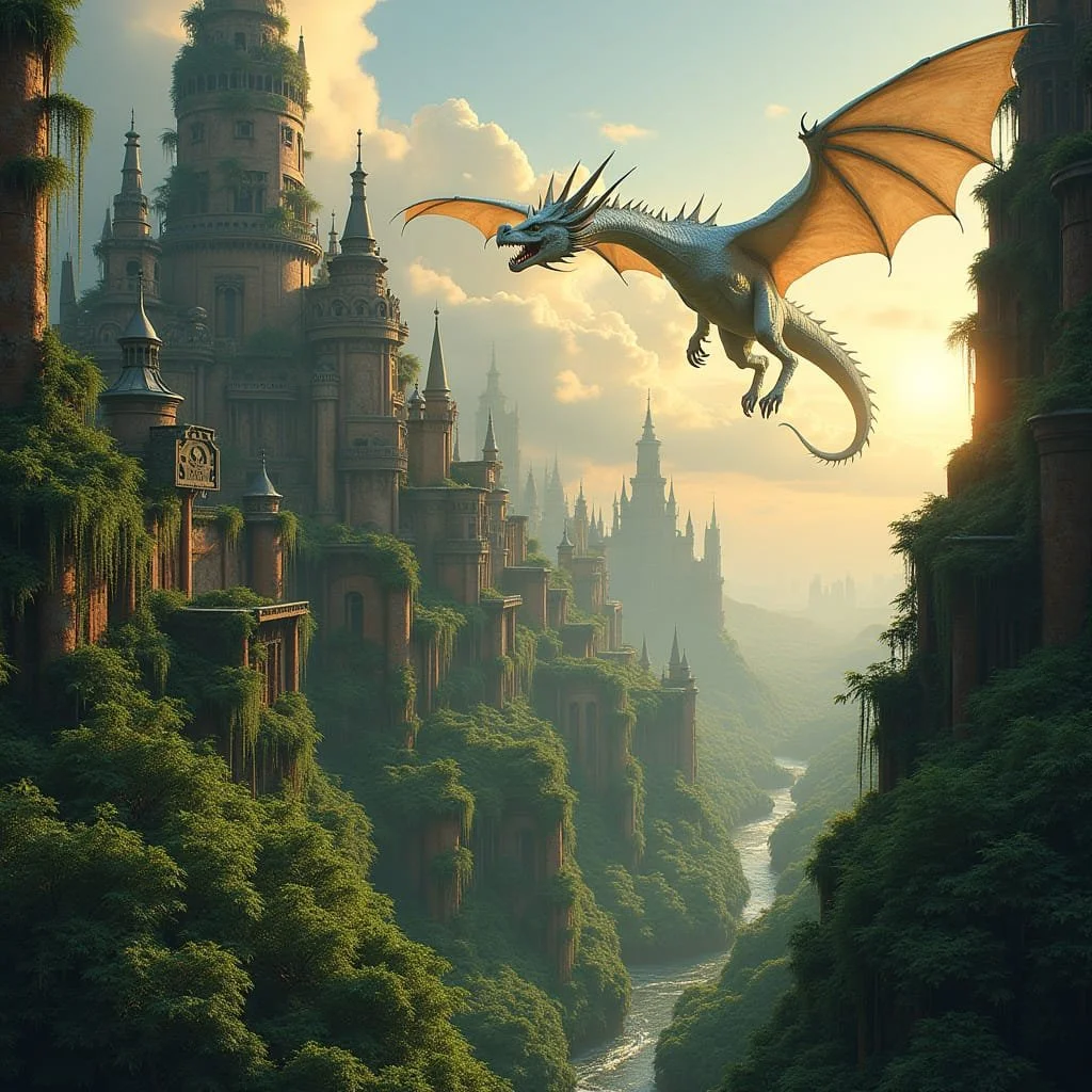 It looks as if the white dragon can hear what is being said. He wears his pride brilliantly and fills the skies with his deafening roar.