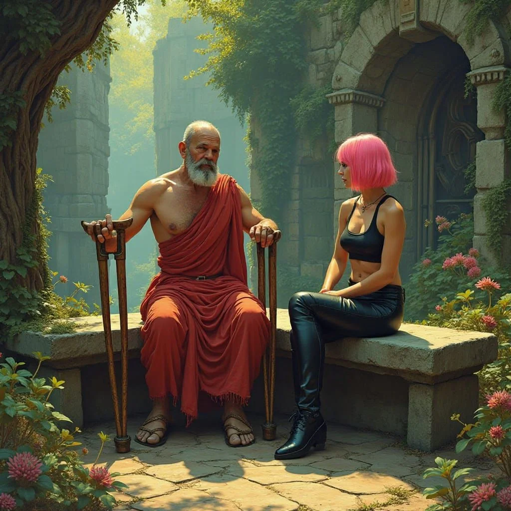 "And I became so full of myself I even started to believe that I was truly a God. But hubris started to make me blind for what happened around me. And one day my brothers had had enough of me, and stabbed while I was sleeping." "Even today I suffer t