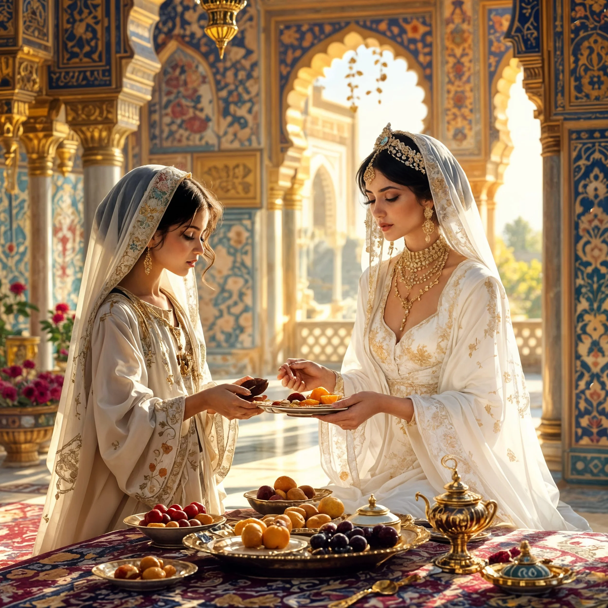 And the procedure of pre-tasting some random food before Rokhshan would eat from it.