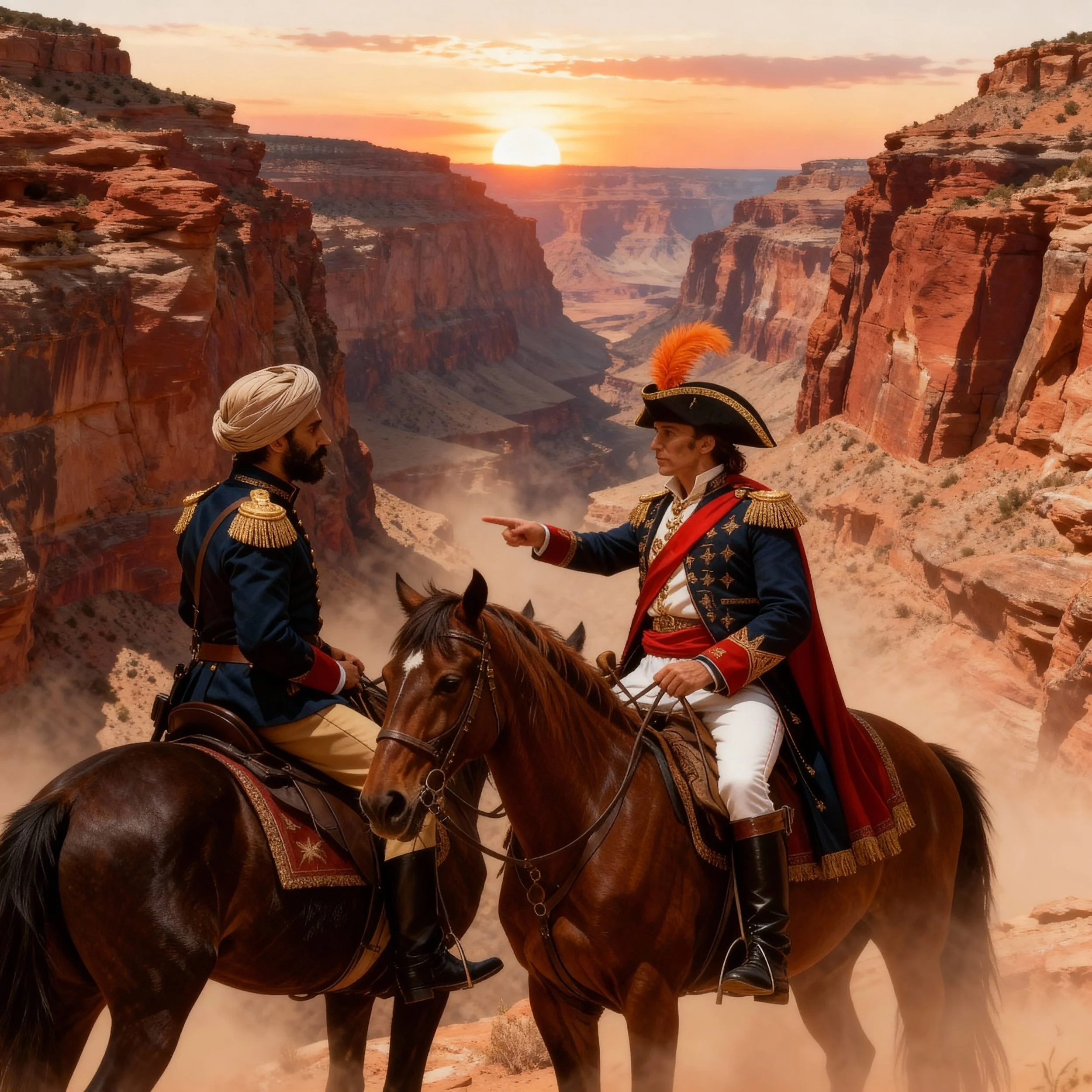 He then took him apart: "I want your horses to wait up here. Do not intervene in the battles. You will trample our men, and you will be vulnerable. At a given moment the enemy will panic over their losses and run. That is when you come in. You chase 