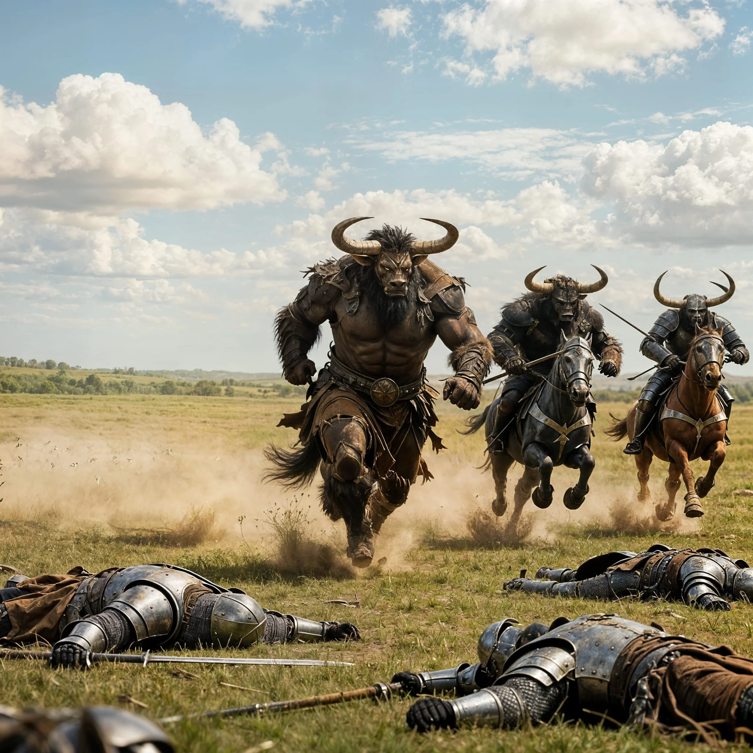 And stray horses were used by the minotaurs for their older, already somewhat tired, comrades.