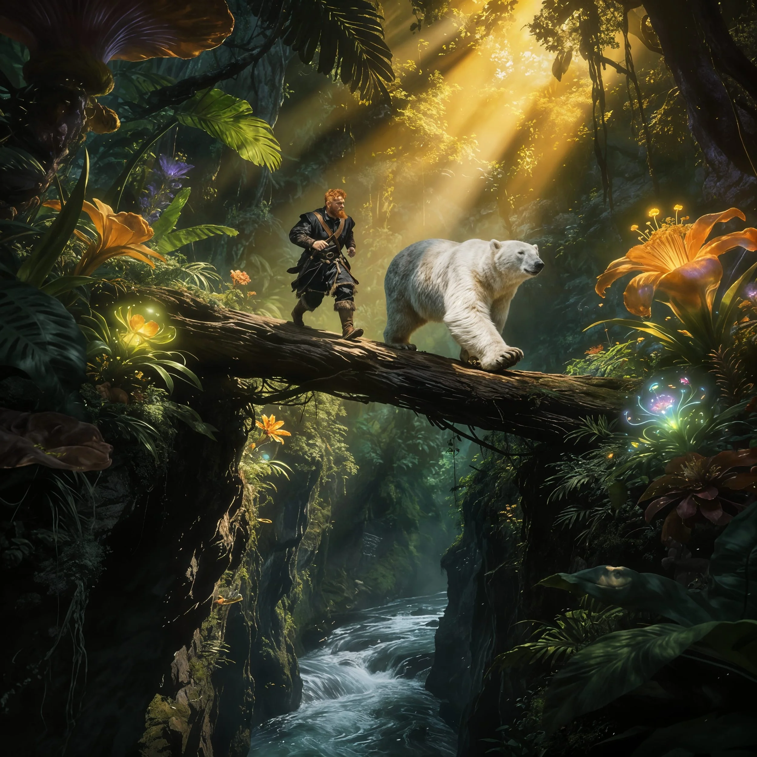 Luckily for MacDonald and Tornassuk they stumbled upon a dead tree that was serving as a bridge between the two banks.