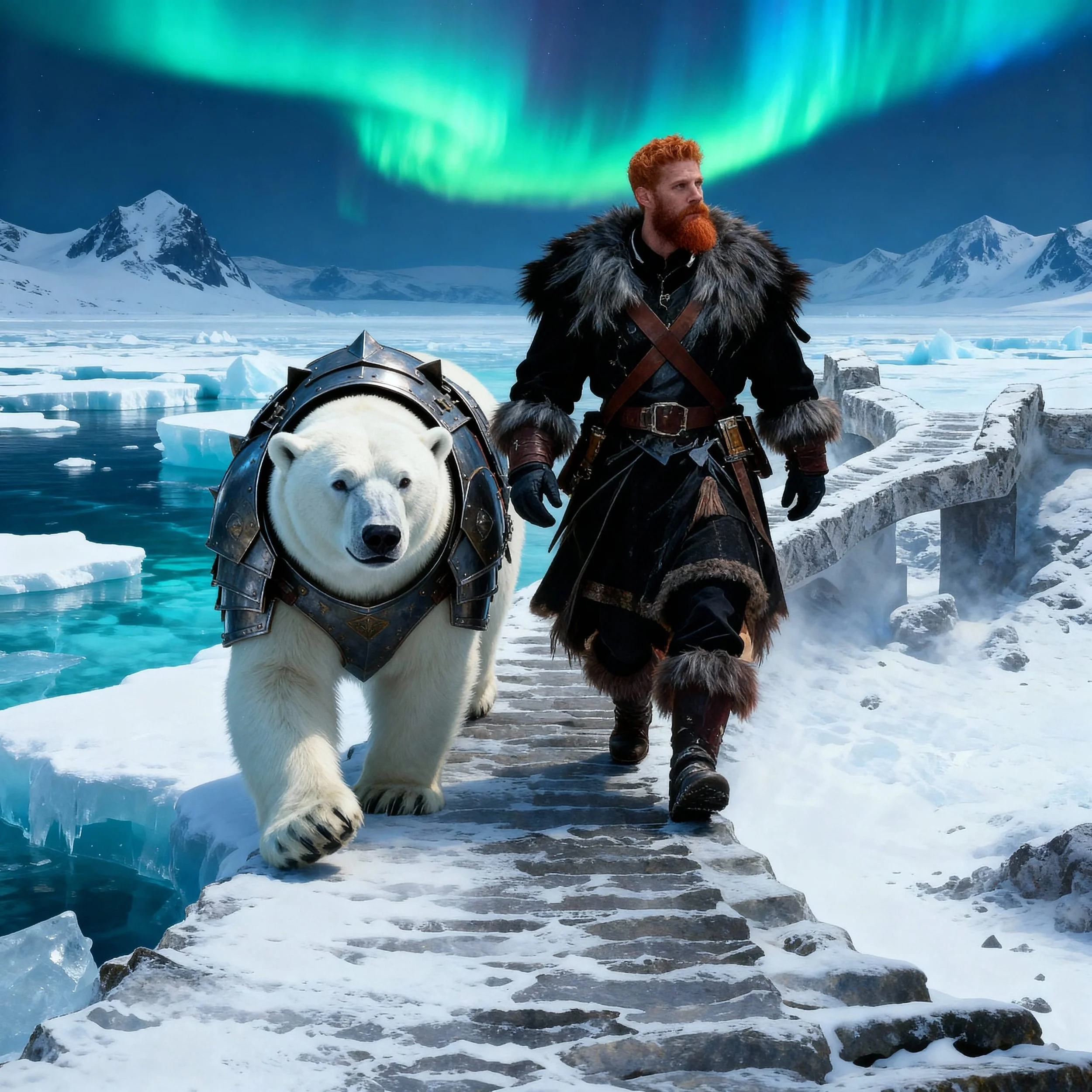 And so the two traveling companions were on their way, without saying a word. But then Tornassuk stopped: "Get behind me, stay there, don't move, and don't say a word."