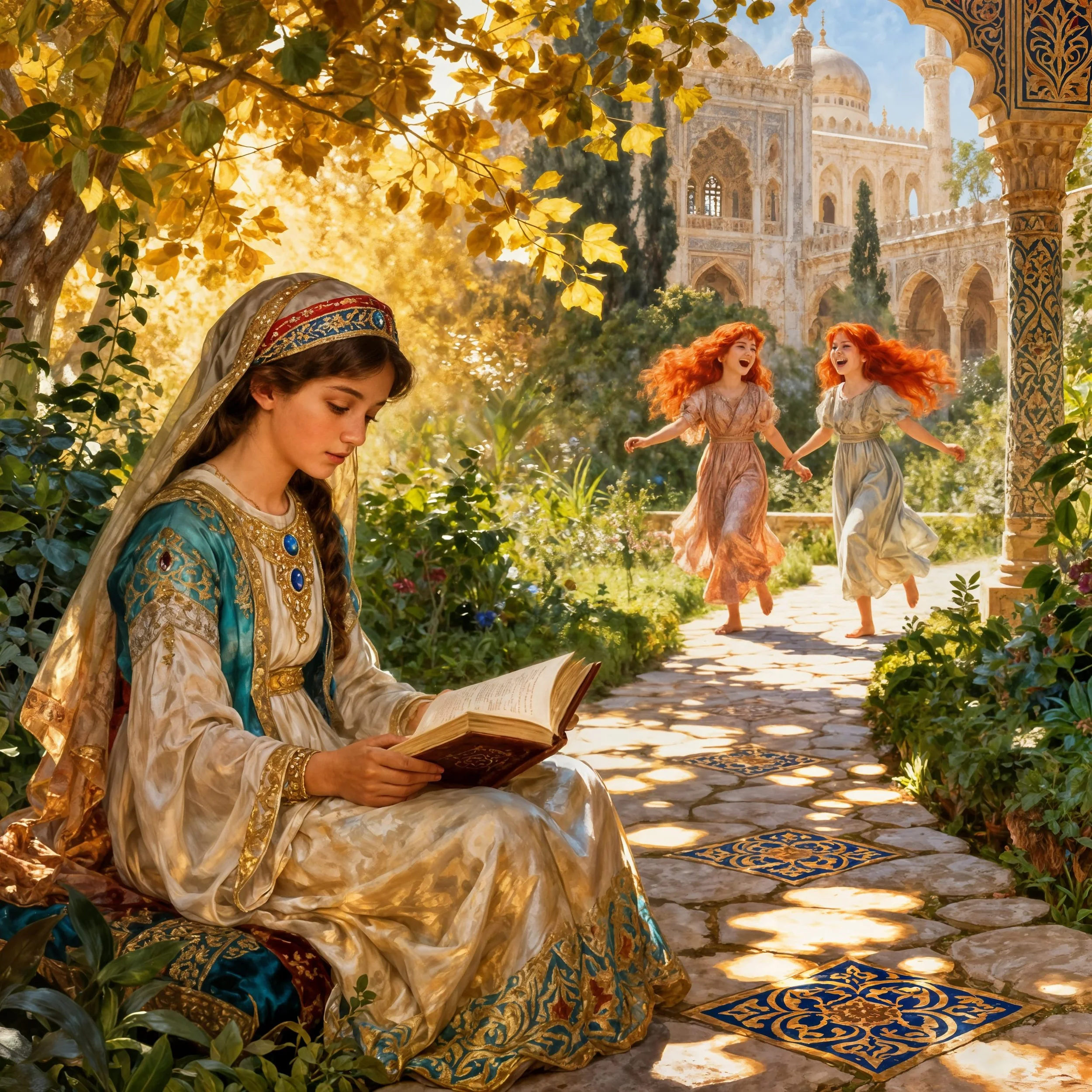 Jade never showed it, but sometimes the behavior of her sisters hurt. Like when she was reading in the garden, and they danced around in such an exaggerated way that it felt as if they only did it to mock Jade's way of life.