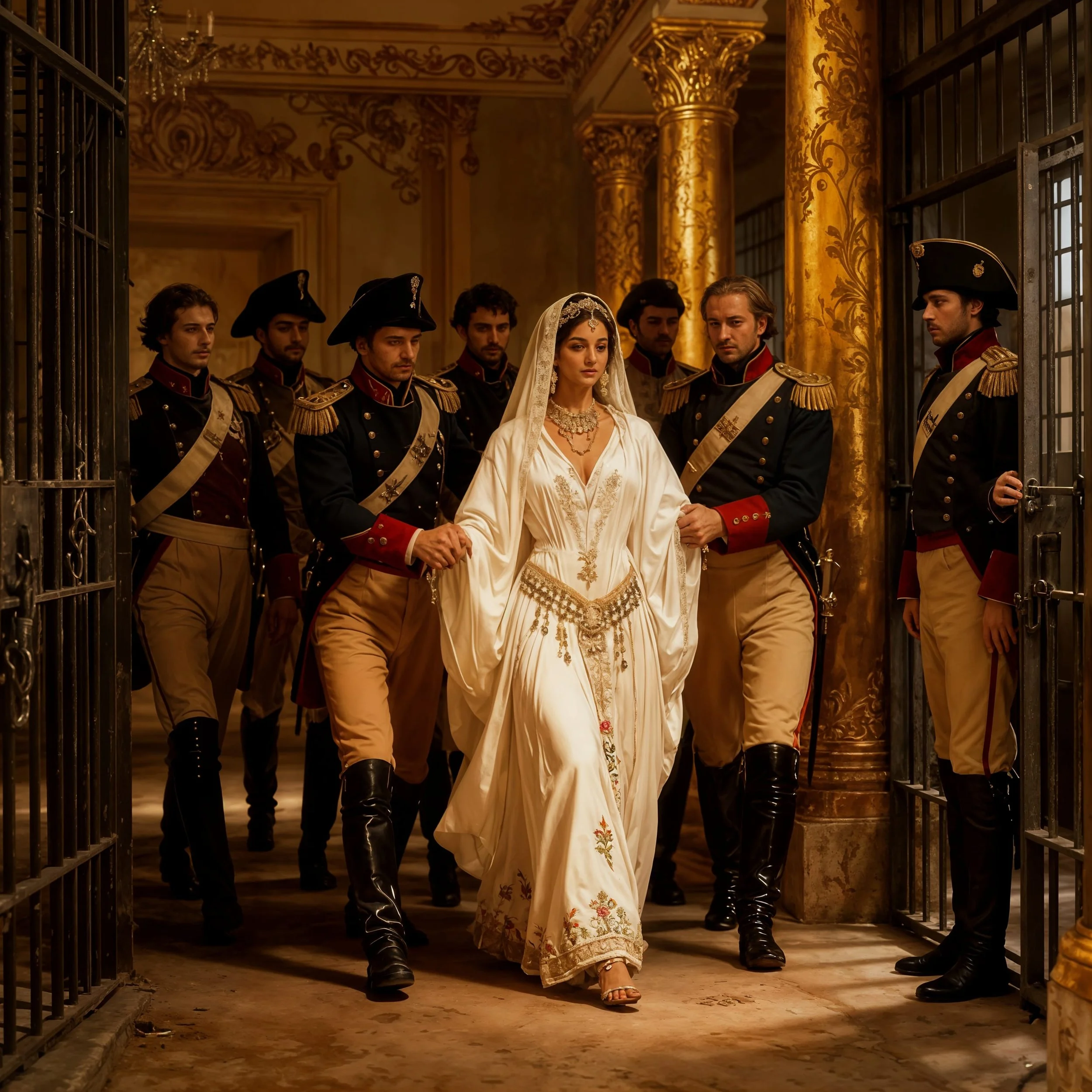 Surrounded by six men, Rokhshan walked to the prison, where indeed Berthus was waiting.