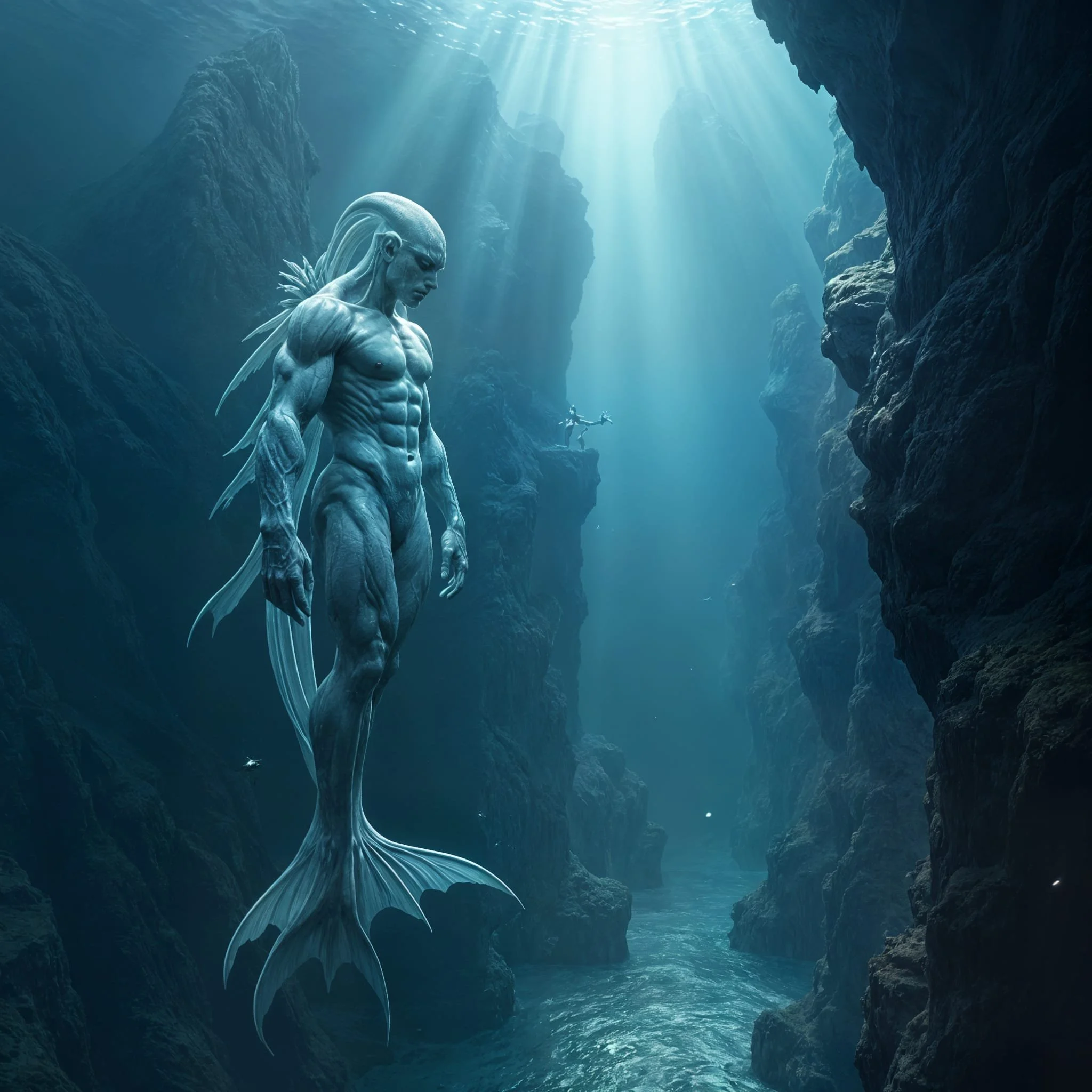 Once a year, however, all hostilities ceased. When the seawater was at its warmest, the mermen chose their most beautiful specimen to court the queen of the mermaids.