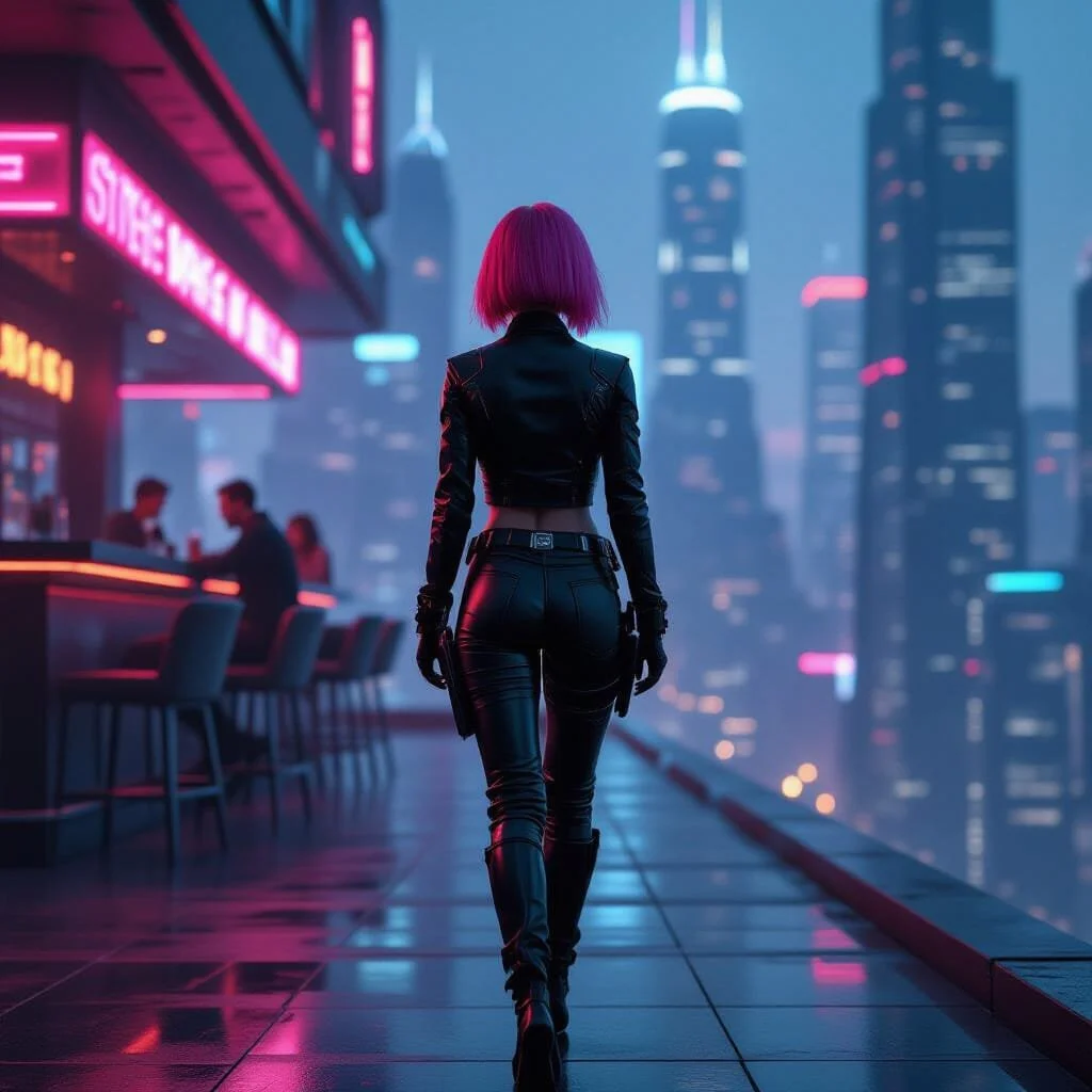 Not interested in ending her evening with a one-night-stand, Malika stands up and leaves the pub. She might be back at another time. A white dragon....strange.