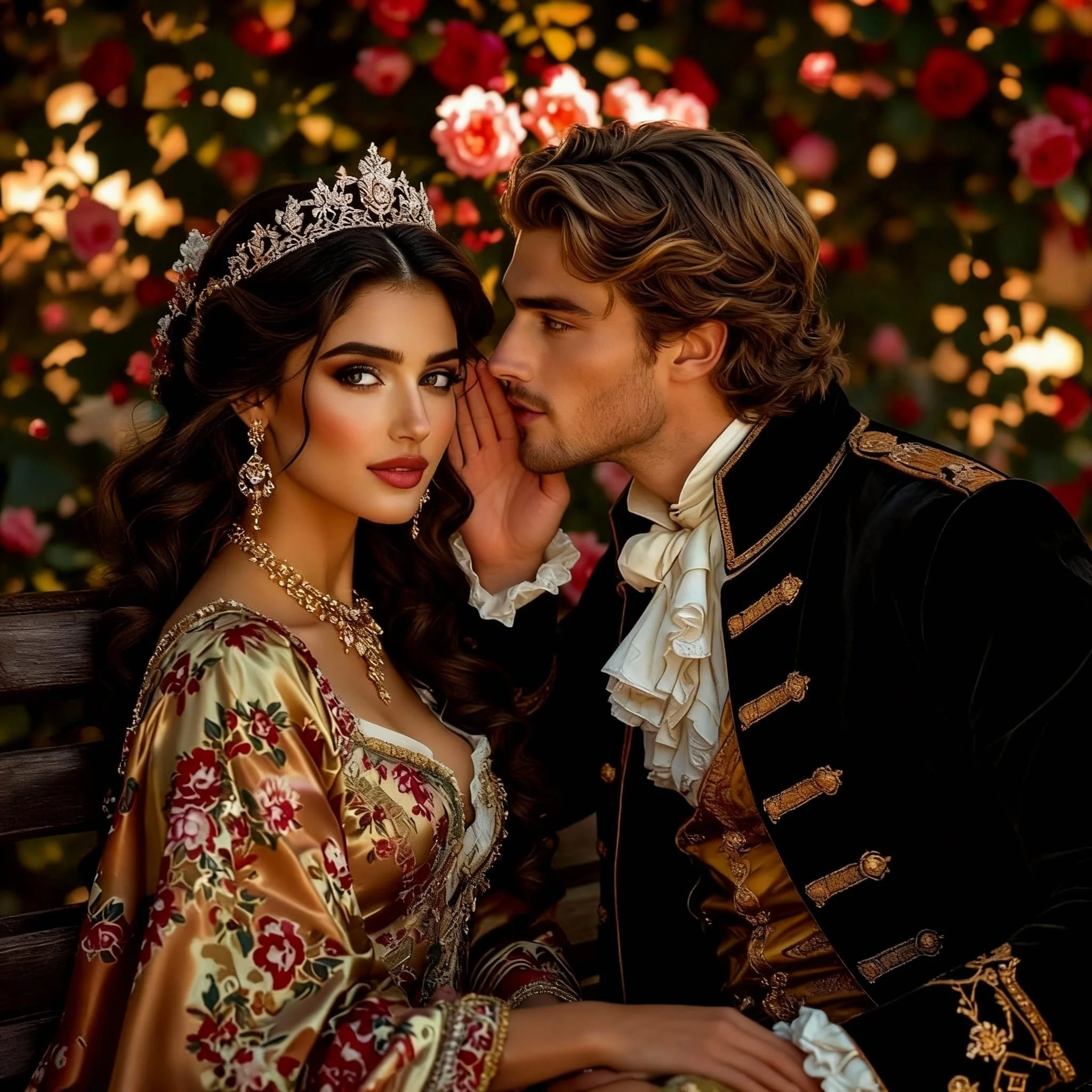 Both of them were also regularly seen behind the rose bushes in the palace gardens.