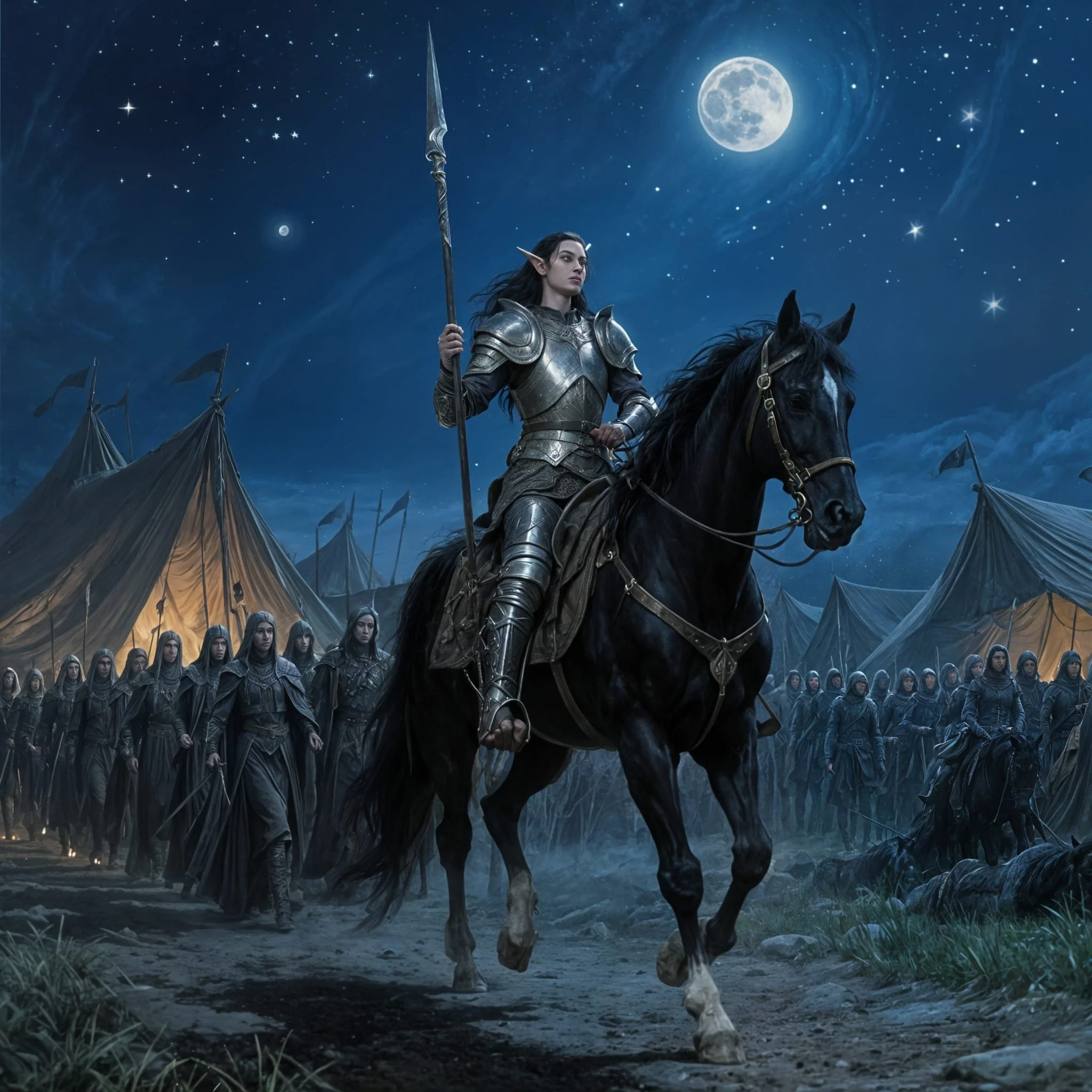 A loud cheer rose up and soon the war cries spread throughout the entire camp. Even before the morning cast its first light over the camp, Eryndor set out with a contingent of foot soldiers.