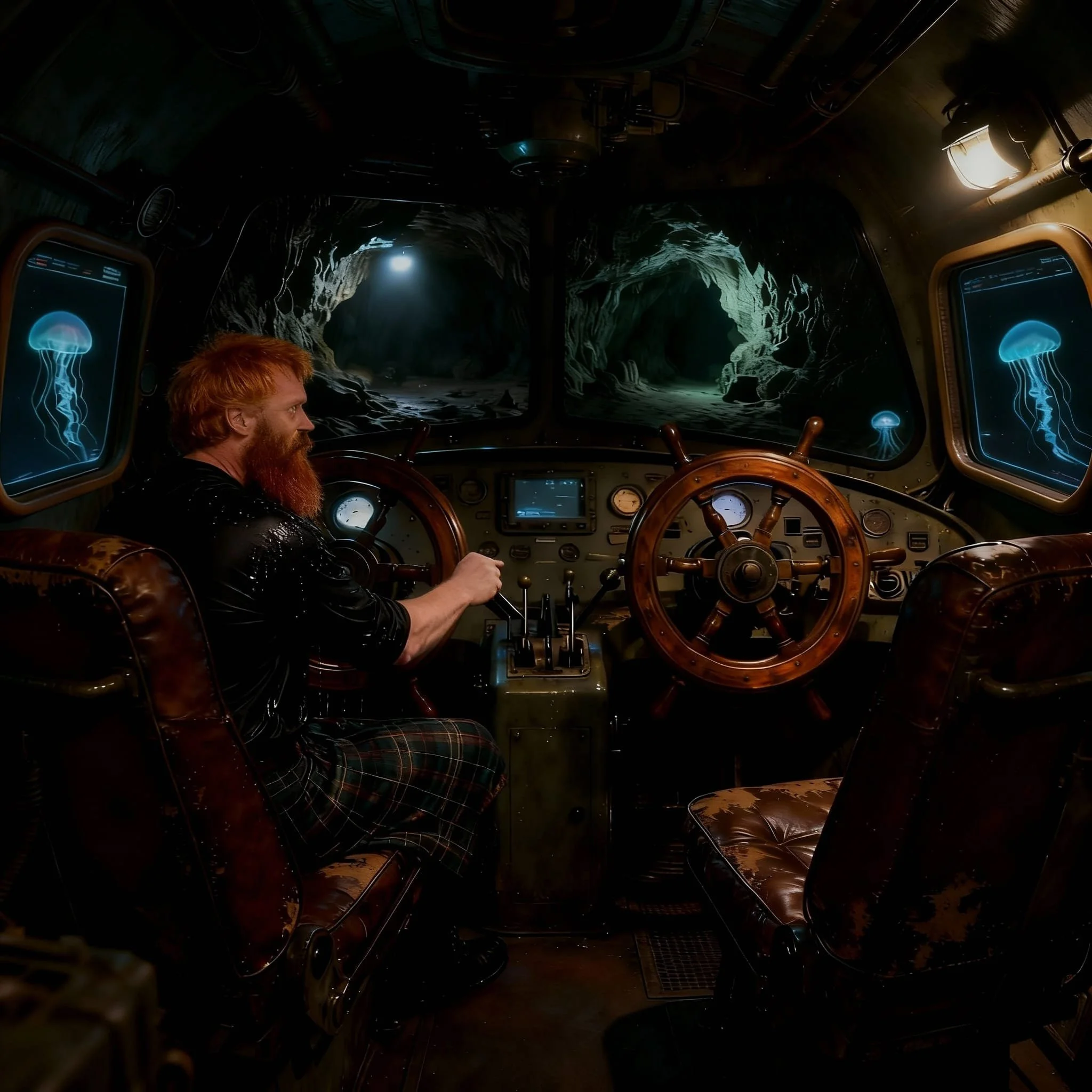 He tried all the levers and buttons, but nothing seemed to work.