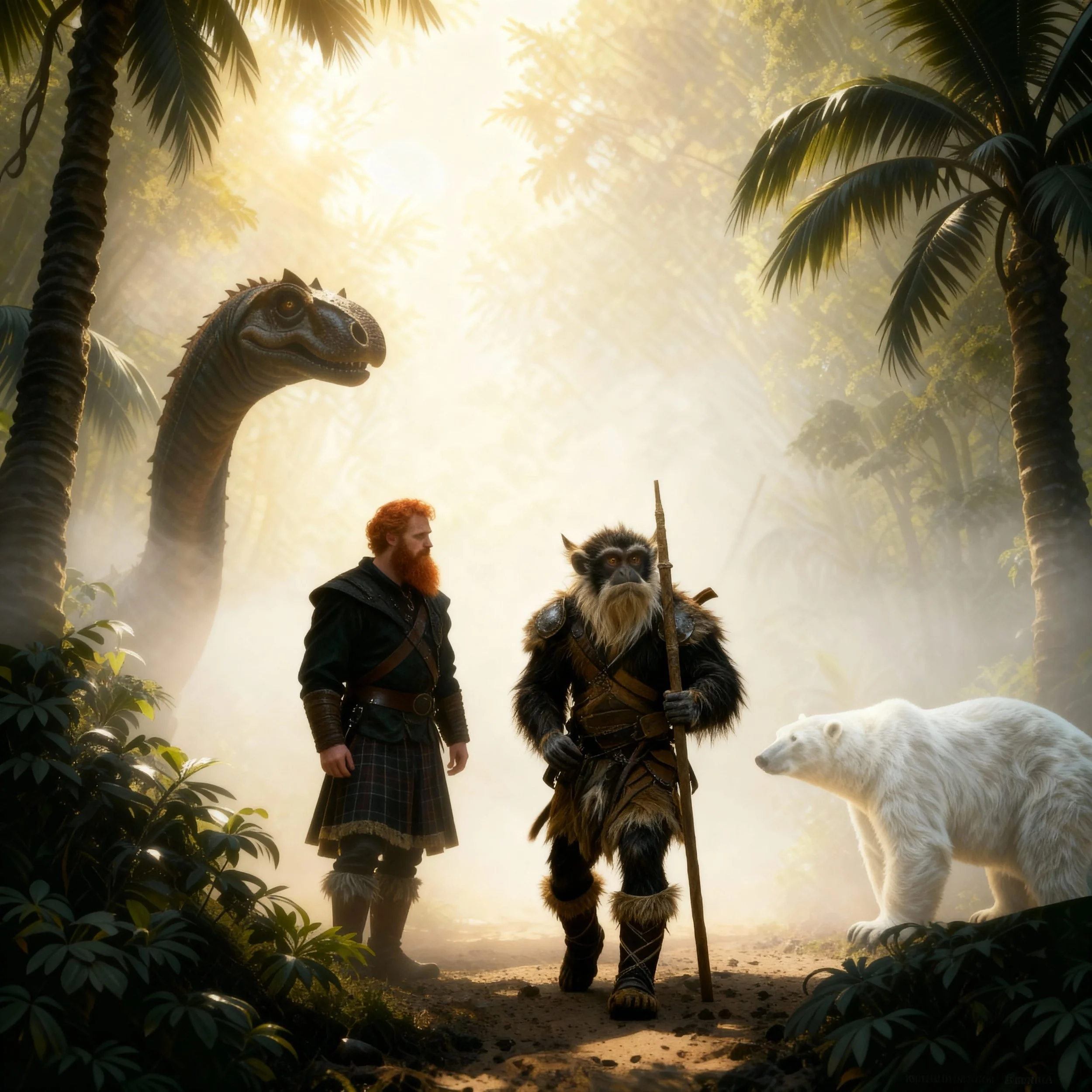 "We still have a brisk walk ahead, so I suggest you just follow me.