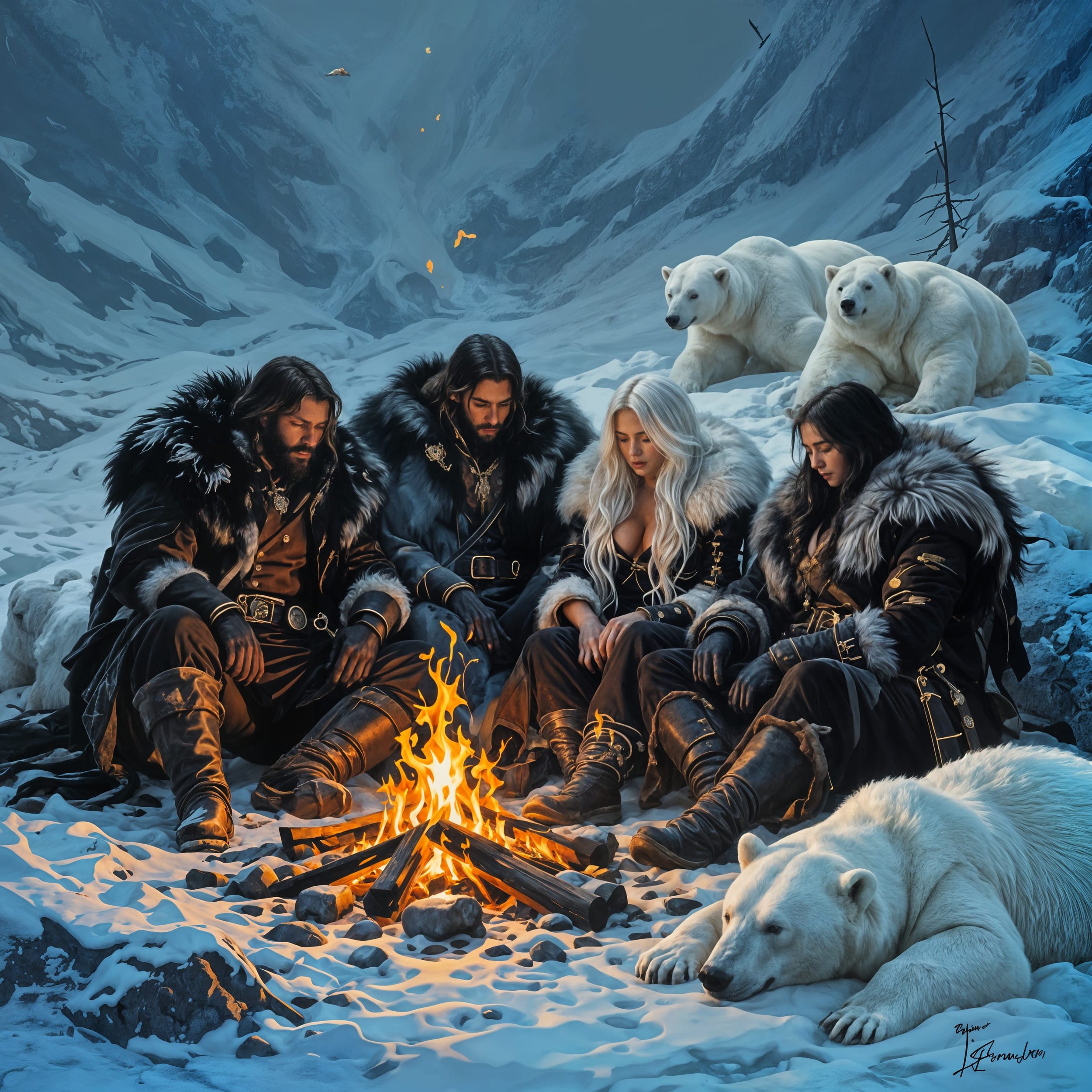 Since it had become too late to travel to the residence of the Snow Elves however the group decided to take the risk and spend the night in the plains.