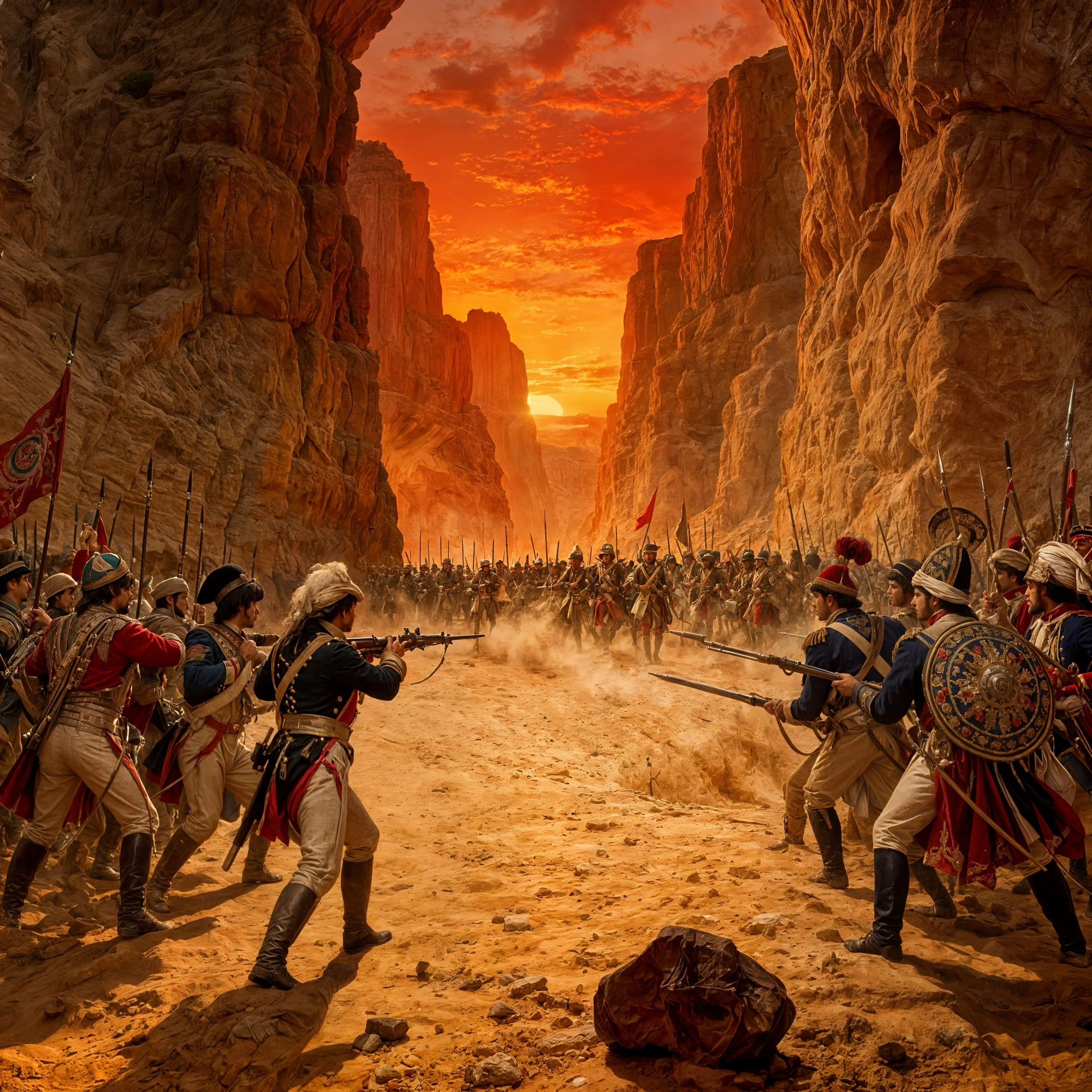 Most of the time the Achaemenid soldiers  were killed on the spot. Sometimes they had to be pushed to the exit of the canyon where other men of Neo's army awaited them to finish them off.