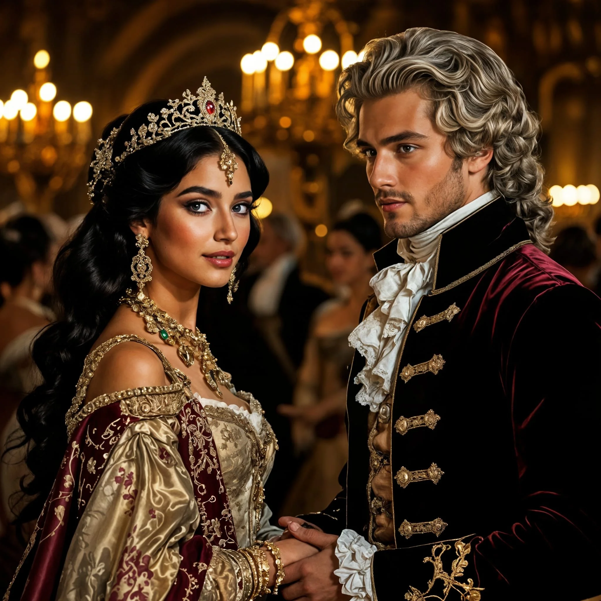 During her second year at university, at a royal ball, Jade met a prince who was following his training at the Royal Military School of Opal. He was the grandson of Bernadotte and crown prince of Scandza. After the death of Jade I the houses of Opal 