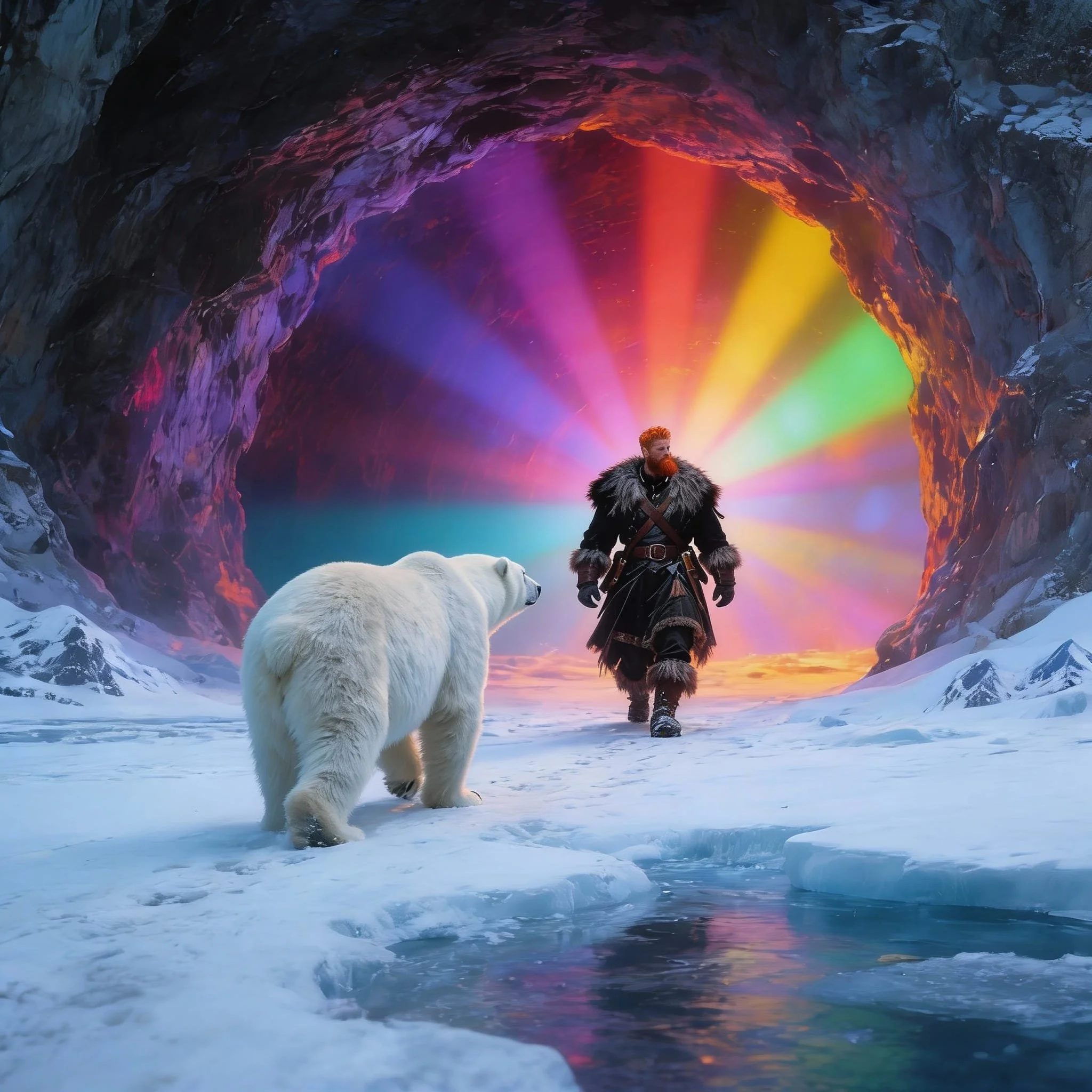 In front of them lay a cave with a rainbow spreading its colors over the circle-like entrance. "This is the entrance to Chahar Bagh, or four-part garden. Mind you, once we go in we cannot get out the way we came. We will have to find another exit."