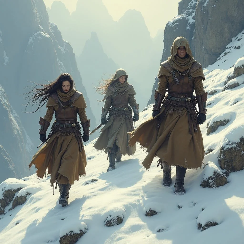 After days and days in the icy colds of the mountains, they descended.
