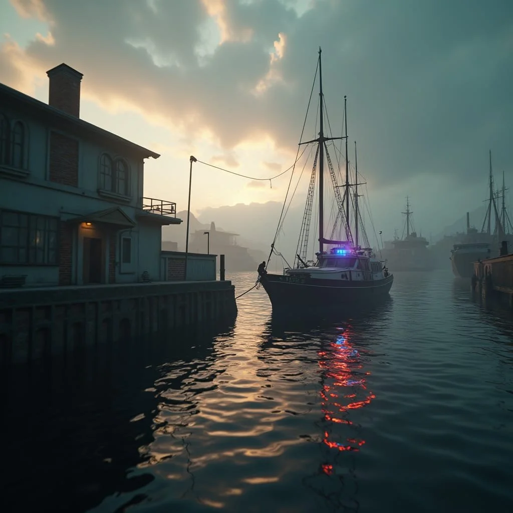 Meanwhile 911 receives a call for Code 10/54: "Possible dead body" in the harbor. The harbor police are first on the scene.