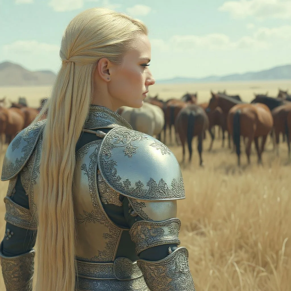 Isolde knew how to approach the horses and picked out her favorite.