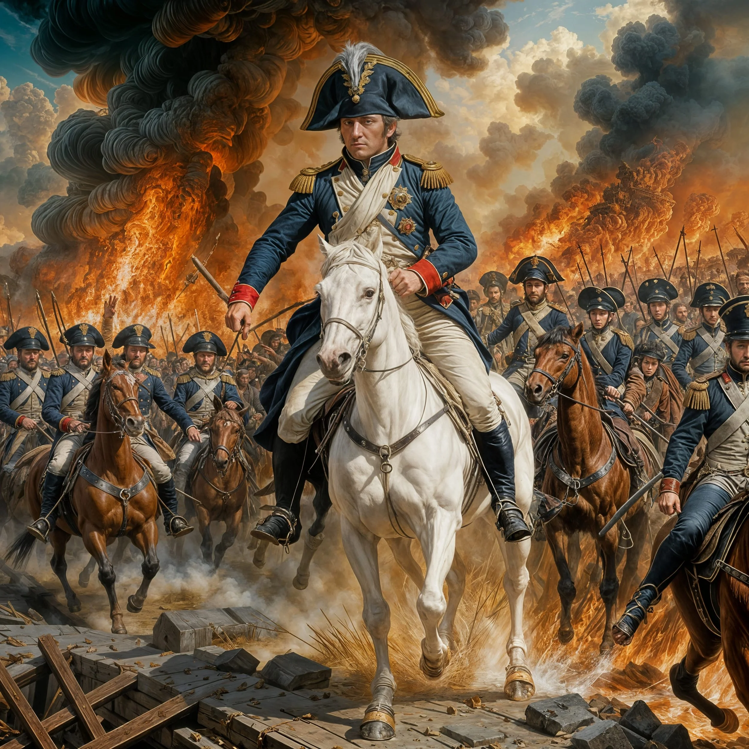 The cavalry was under the direct command of Neo, who led and exhorted his men with an unprecedented fury. For the Mangani, it was like a wall of flesh and fire that wiped them from the earth.