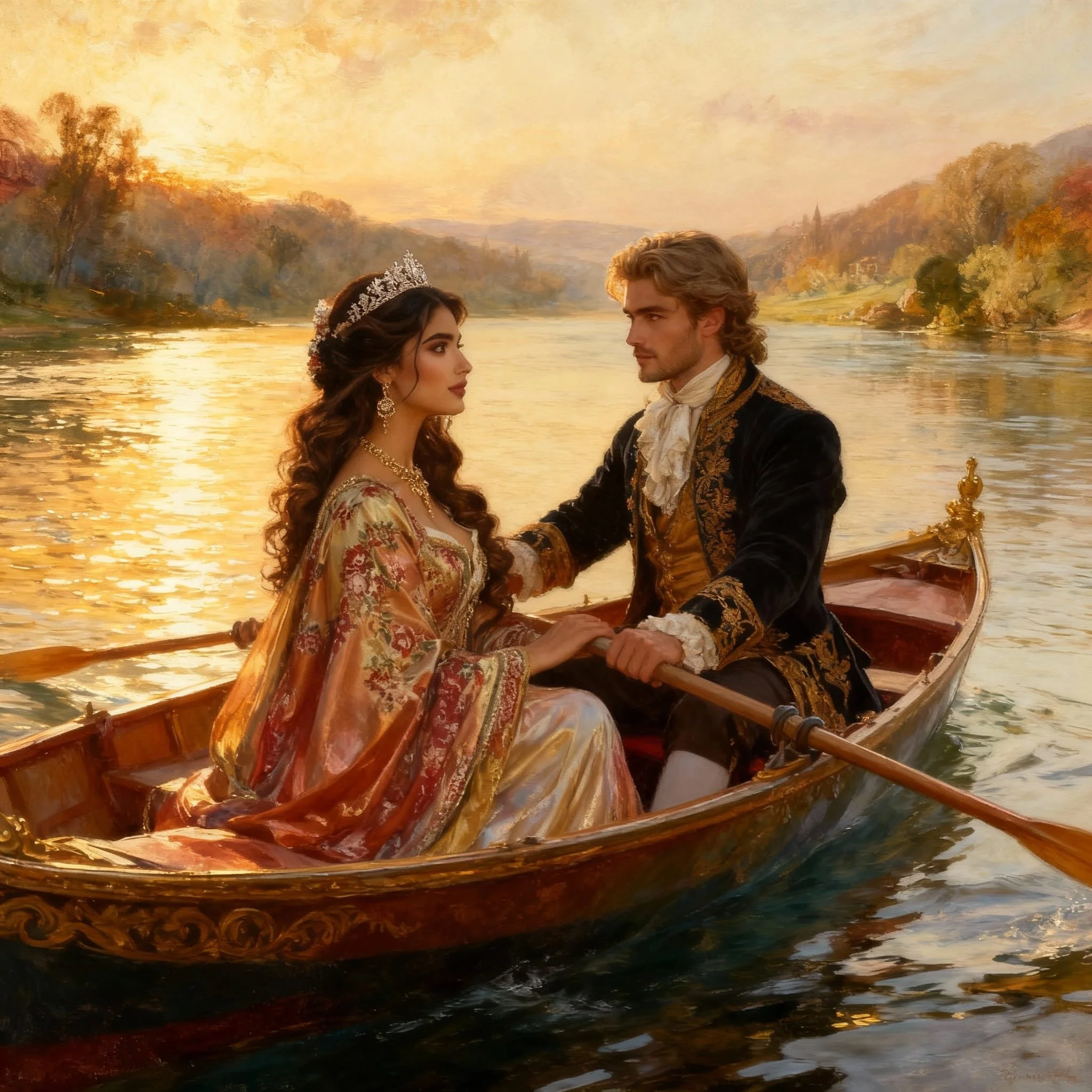 This was still the moment in their lives when the young couple had enough privacy to foster what they had. So had lots of activities on their own lie rowing a boat on a lake,...