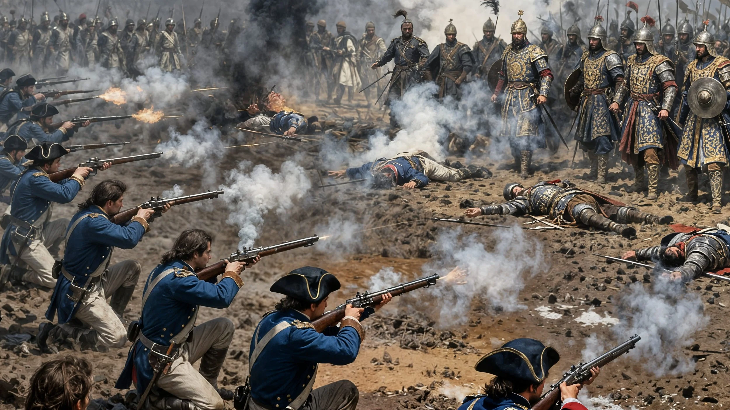 Soon it became clear which destruction the use of rifles meant. At the first contact the Achaemenides were baffled, and  Neo's men felt as if they were standing in a shooting gallery. The Achaemenides just stood there and fell down.