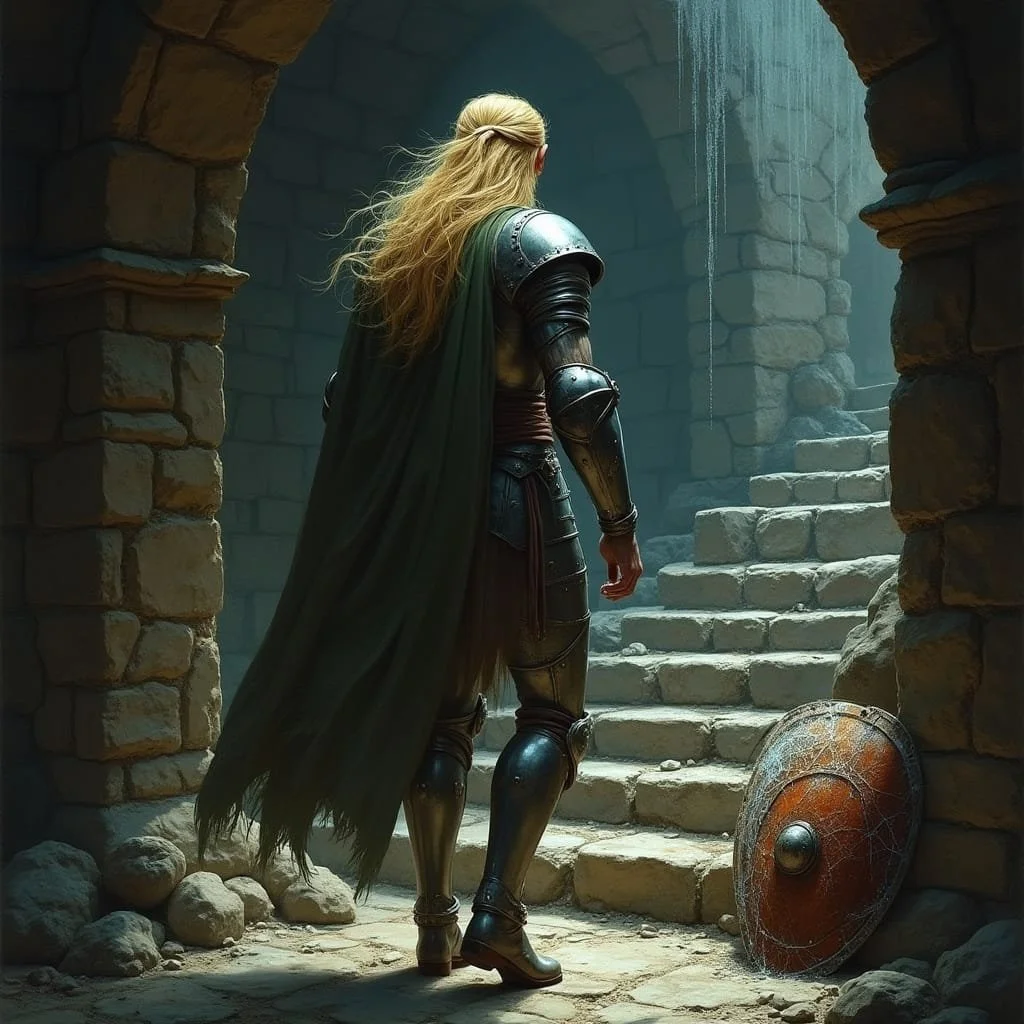 Apparently it was a good idea to come alone, without weapons, because here and there in the temple lay silent witnesses of former visitors who had tried to gain access to the temple's secrets by force.