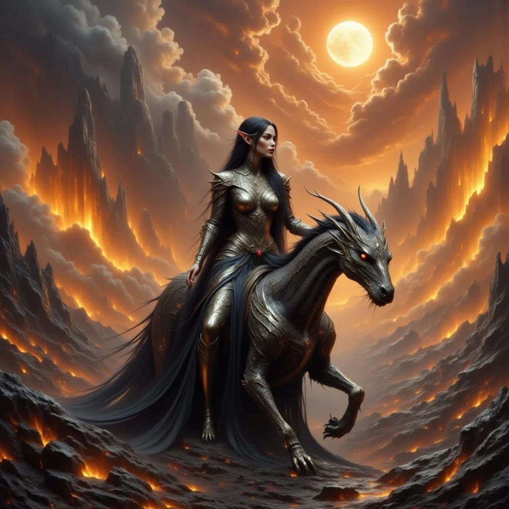 "My name is Faelwyn", she replied and dismounted her dragon.