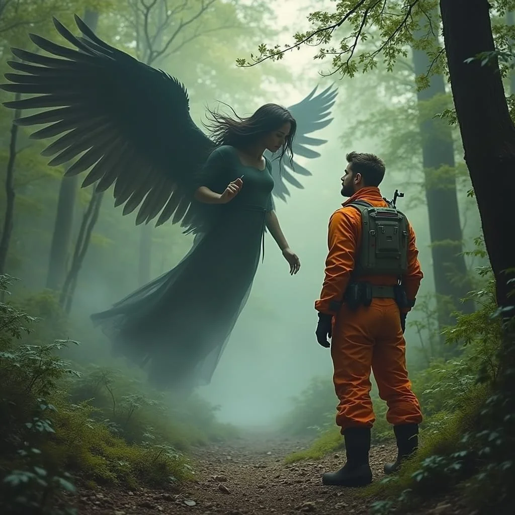 After Zoroaster and his followers disappeared, an Angel appears to Mac. She tells him her name is Ariel and that she means him no harm.