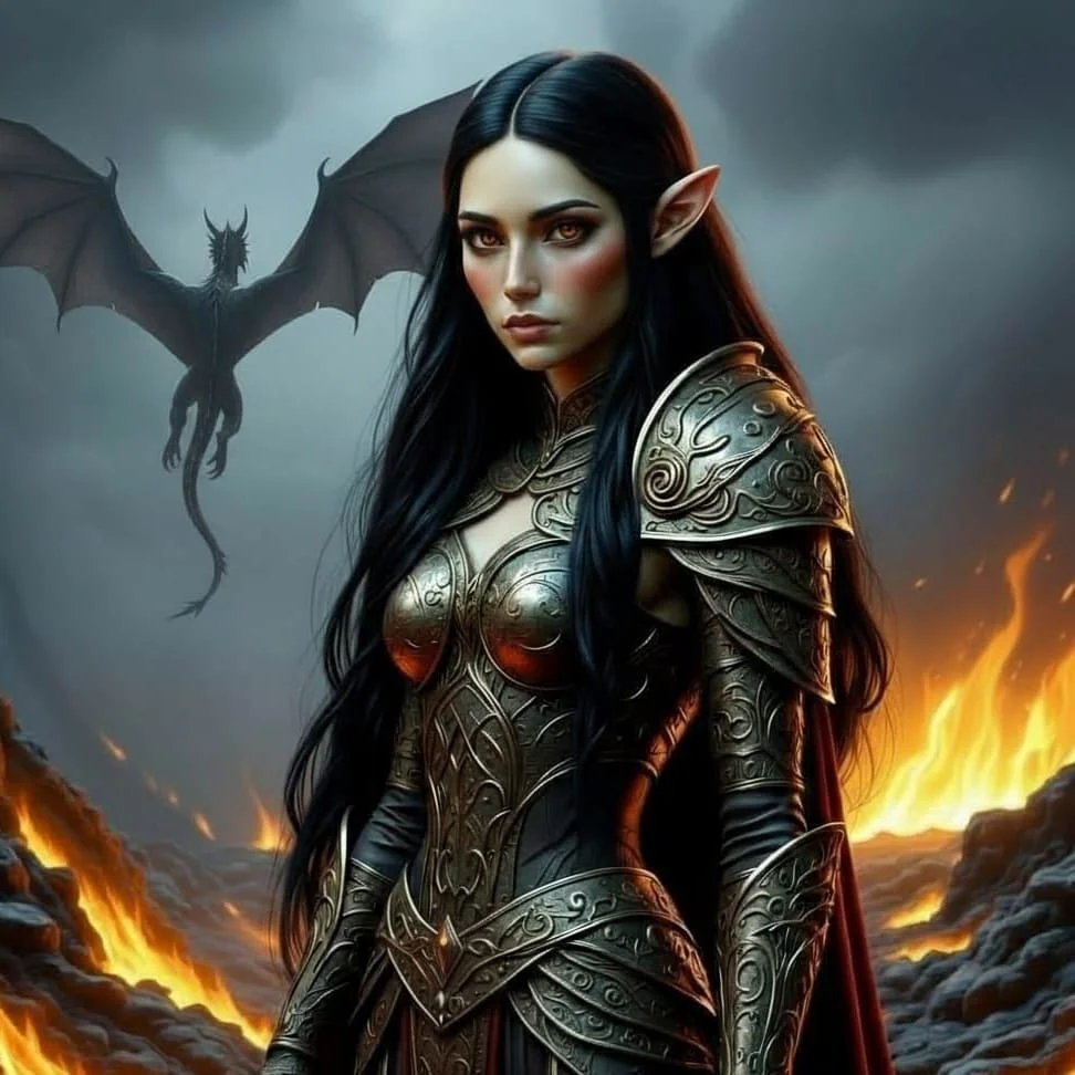 "I am a direct descendant of Queen Maeve". She made a sign to her dragon that it was OK to leave her.