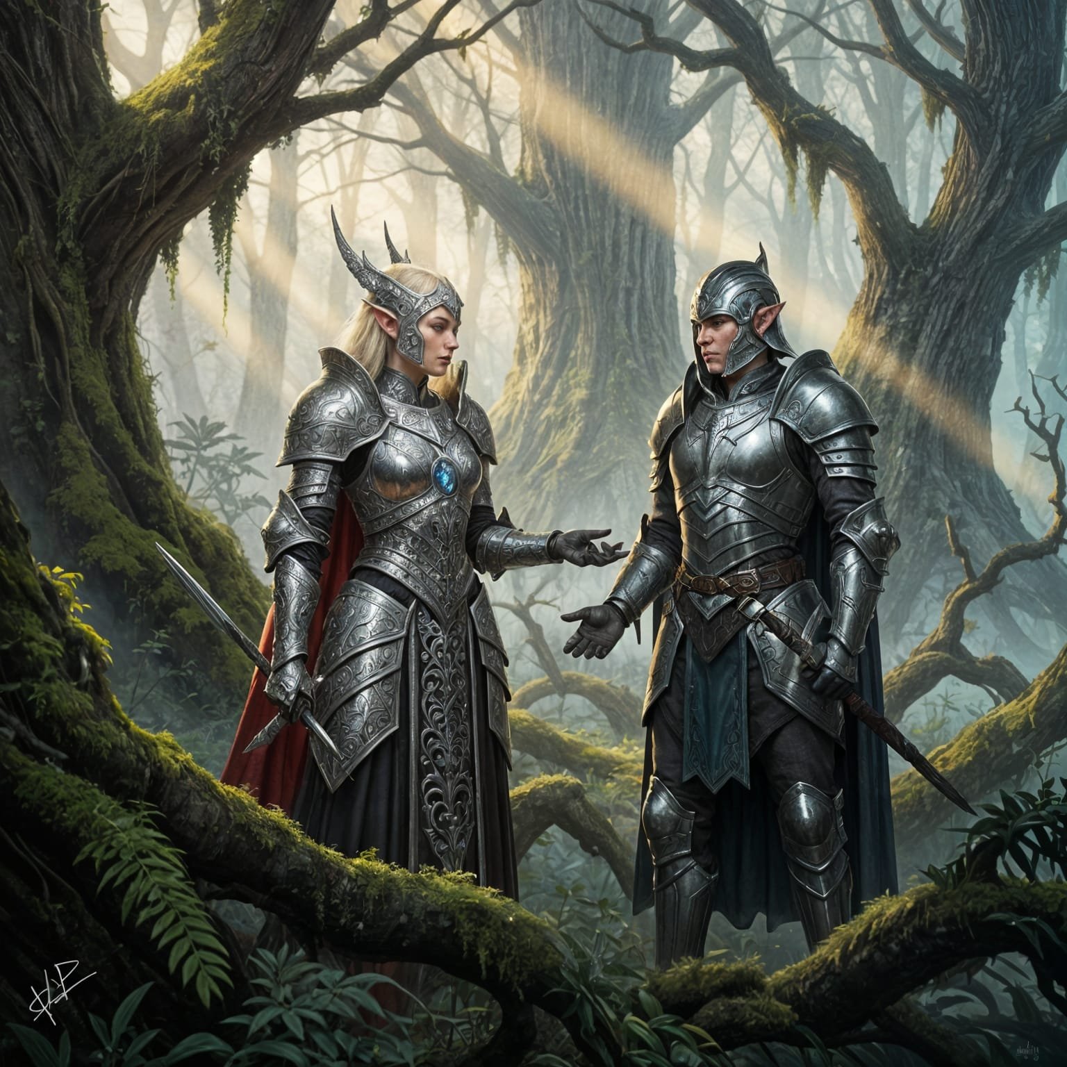 Isolde took the man to a secluded place in the woods where the man revealed himself to be a soldier from the army of Eryndor. And he told Isolde about the agreement with the Gorgons.