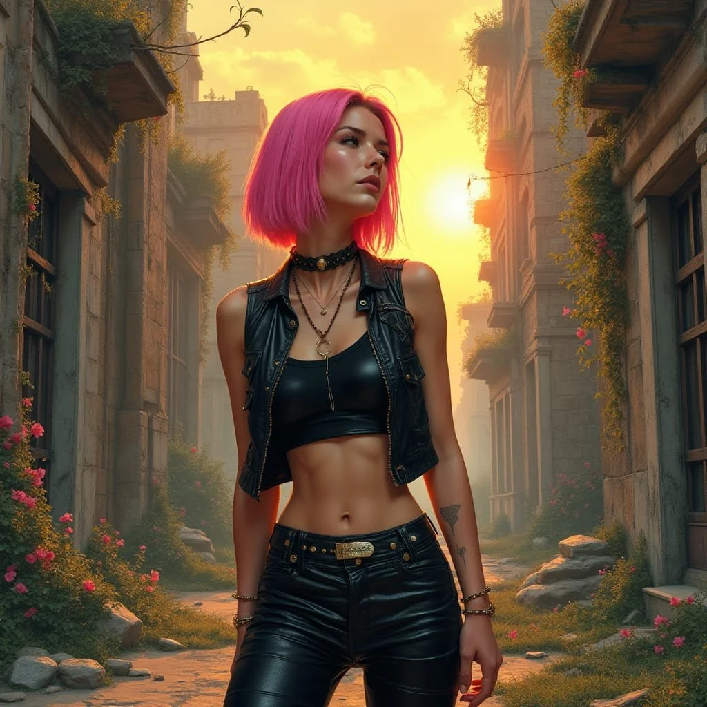 After her failed attempt to bond with Lucifer Malika wakes up the next morning and wanders around in a crumbled down part of the forgotten city.