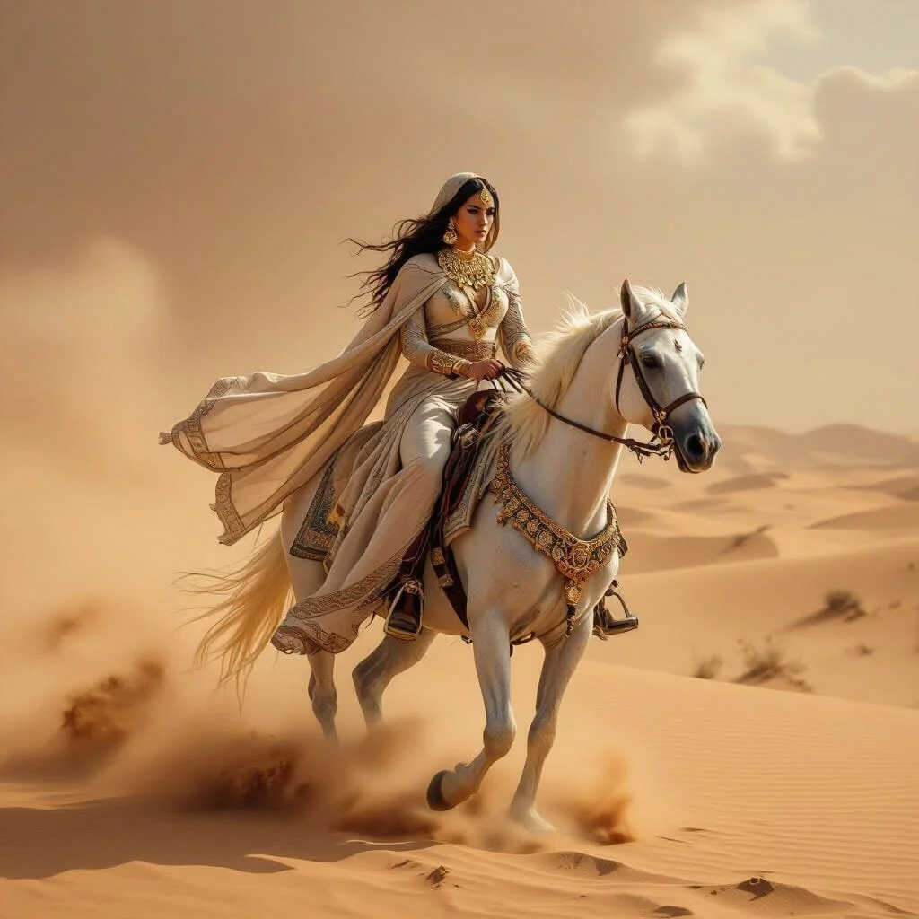 Later that same day Rokhshan was having a ride in the desert towards a deserted village, where she was meeting The Kelt, formerly known as MacDonald.