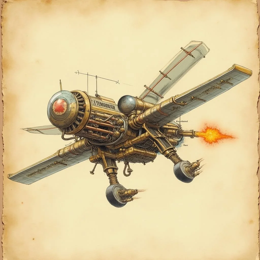 So Ariel leaves Ghuepecco to the design, and she will come back some days later. At first Ghuepecco is thinking about small planes but the wings and propellers might be problematic when flying in formation and fast individual maneuvers.