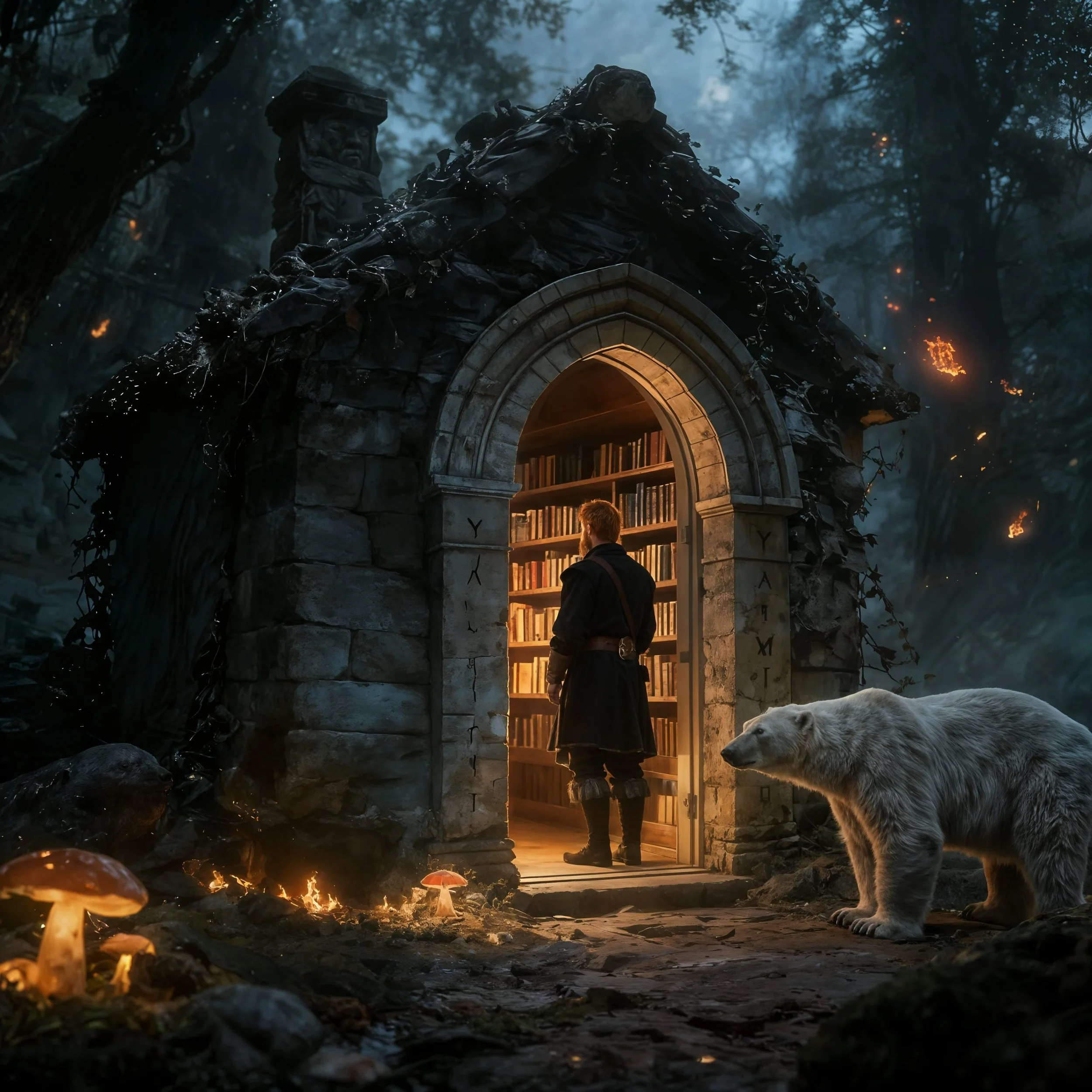 So MacDonald entered the House of Books. It would have been too easy to have an index in the building so he sighed at the prospect of having to go through all the books in the House.