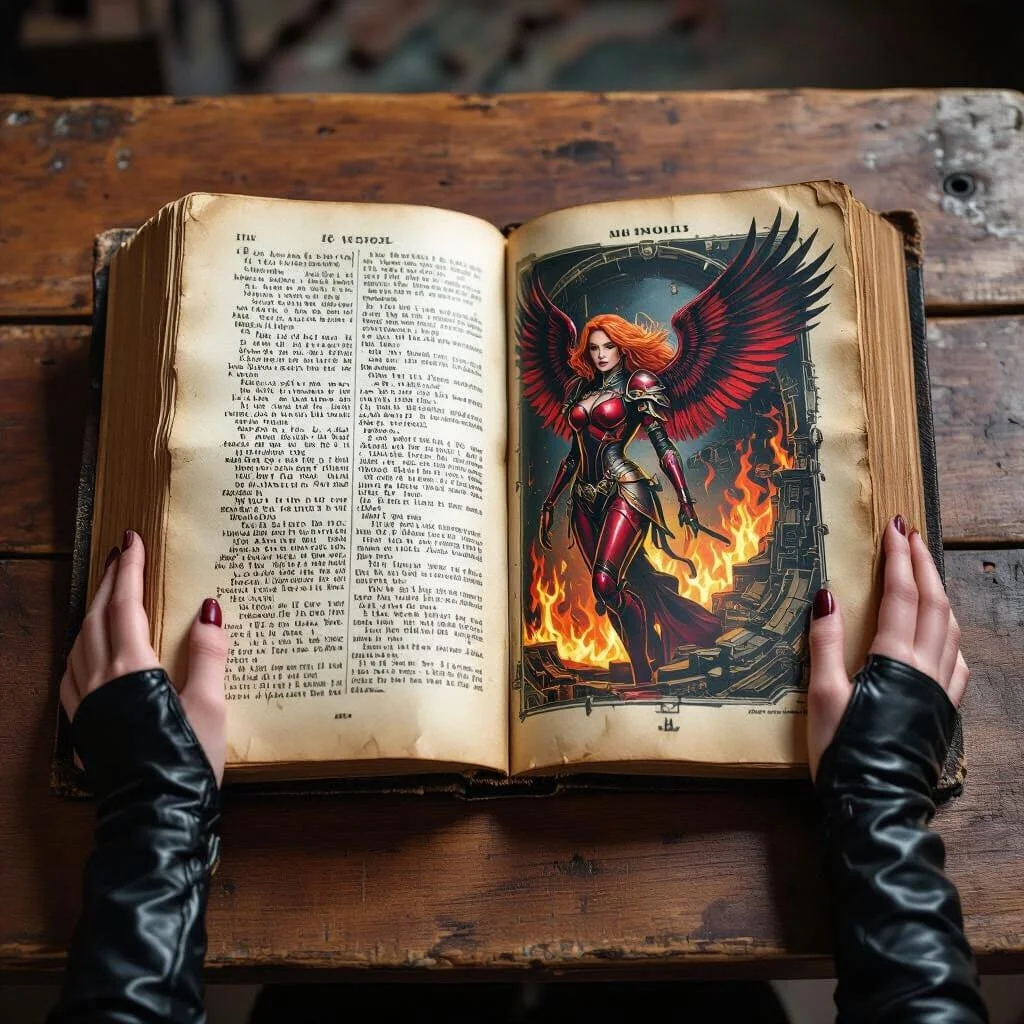 ...and how angels could internalize the power of dragons and transform into powerful beings with wings and the ability to fly....