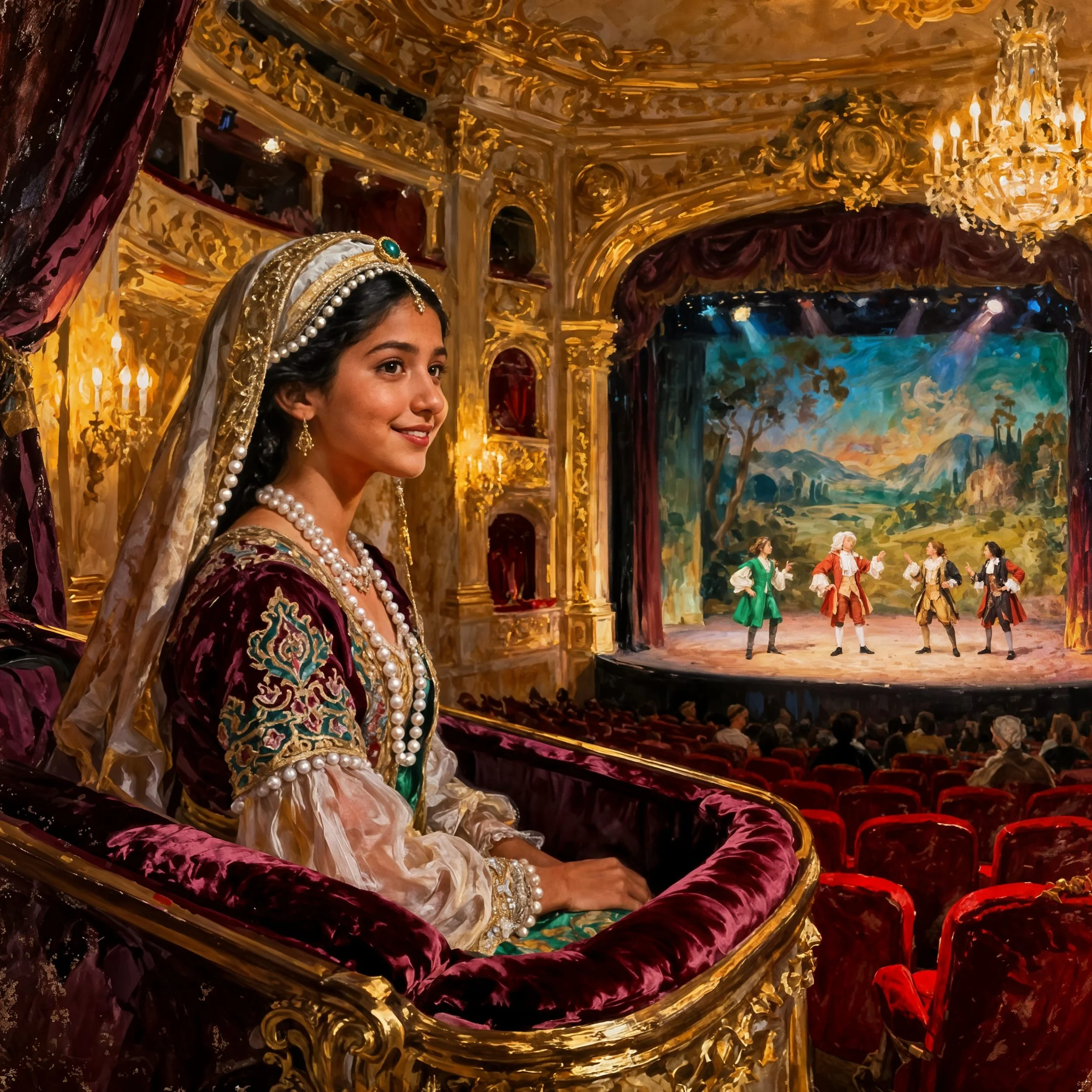 Sometimes she also went to the small theater in town, preferably during the rehearsals when there were not that many people present.