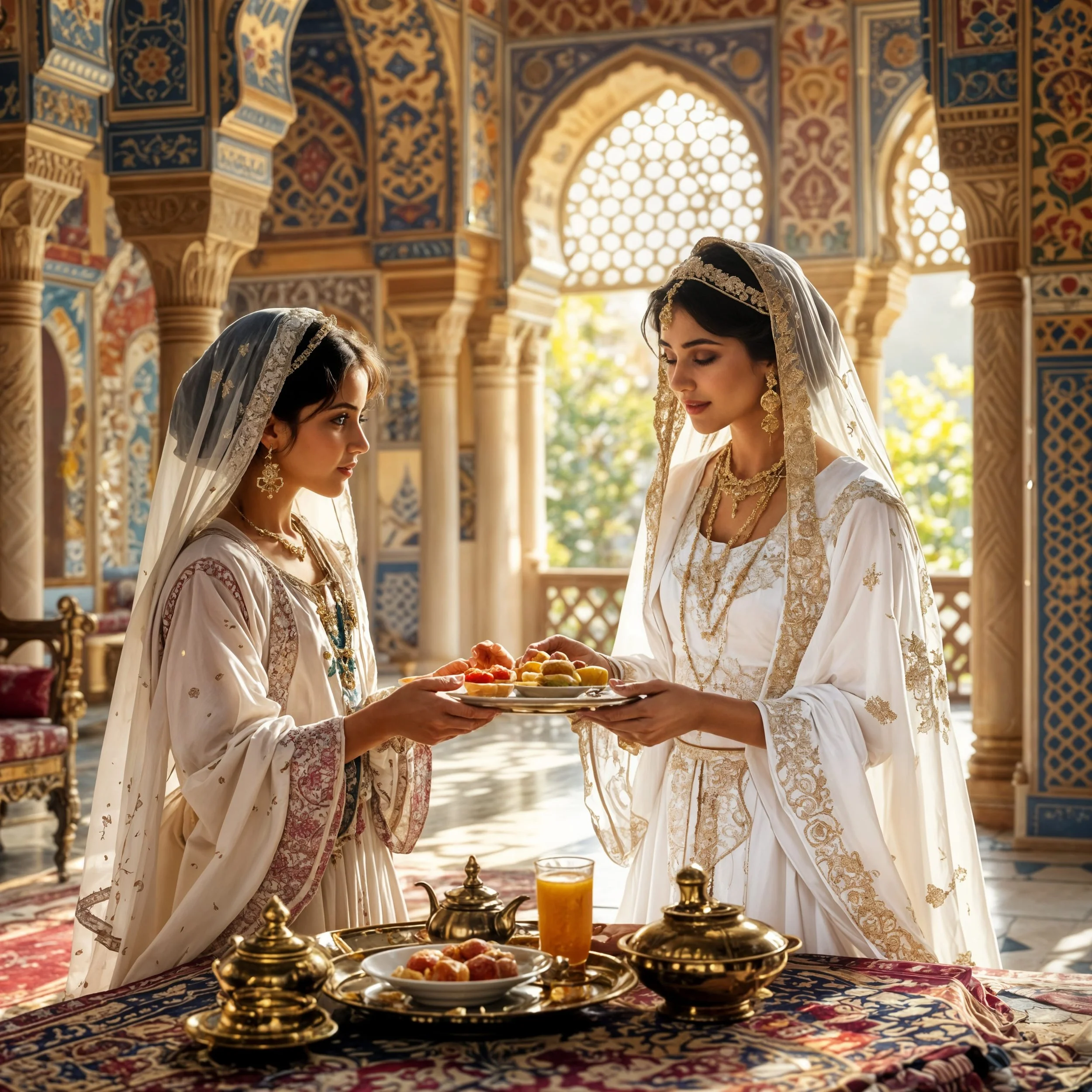 Another morning, another breakfast. But this time Rokhshan had taken her precautions. A young unexperienced servant girl.