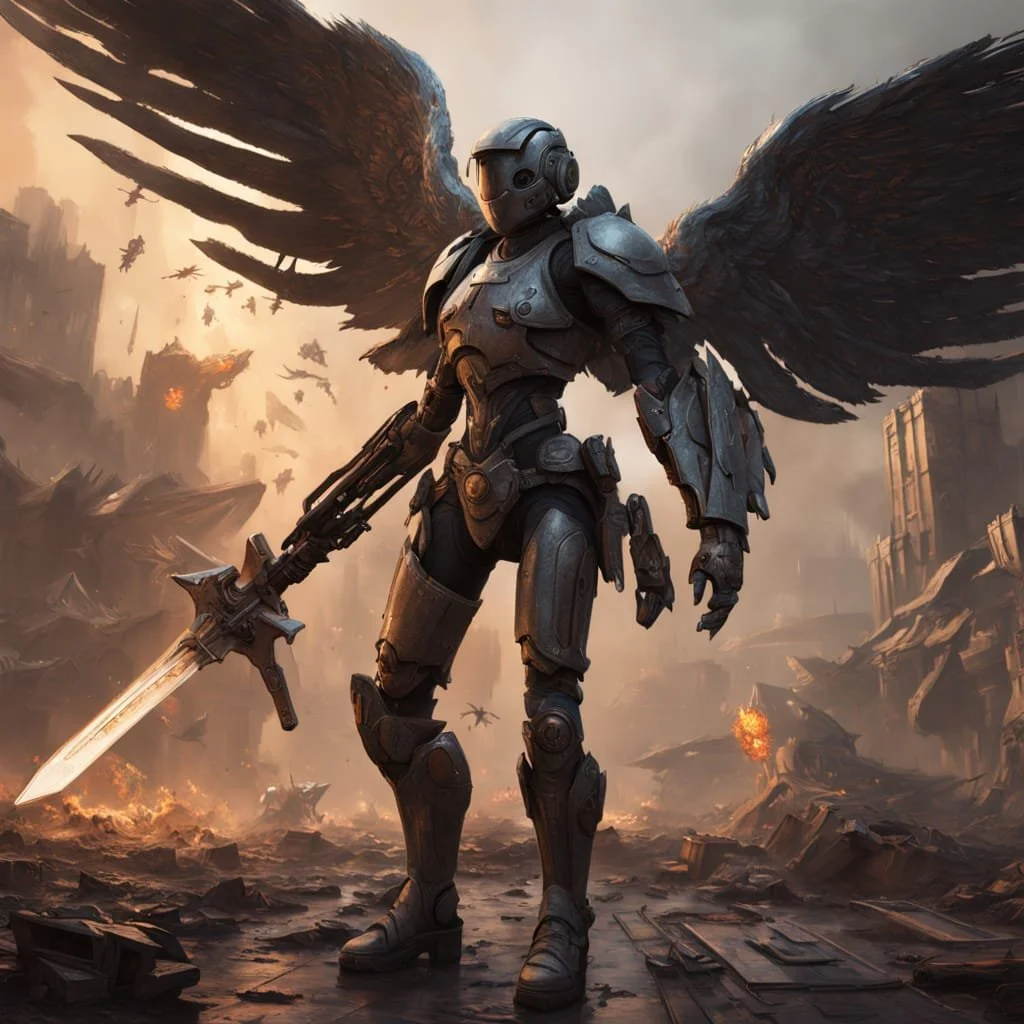 In the mean time Ariel is testing a prototype of the robot suit in the ruins of the citadel. Fit and movement are the main points of attention.