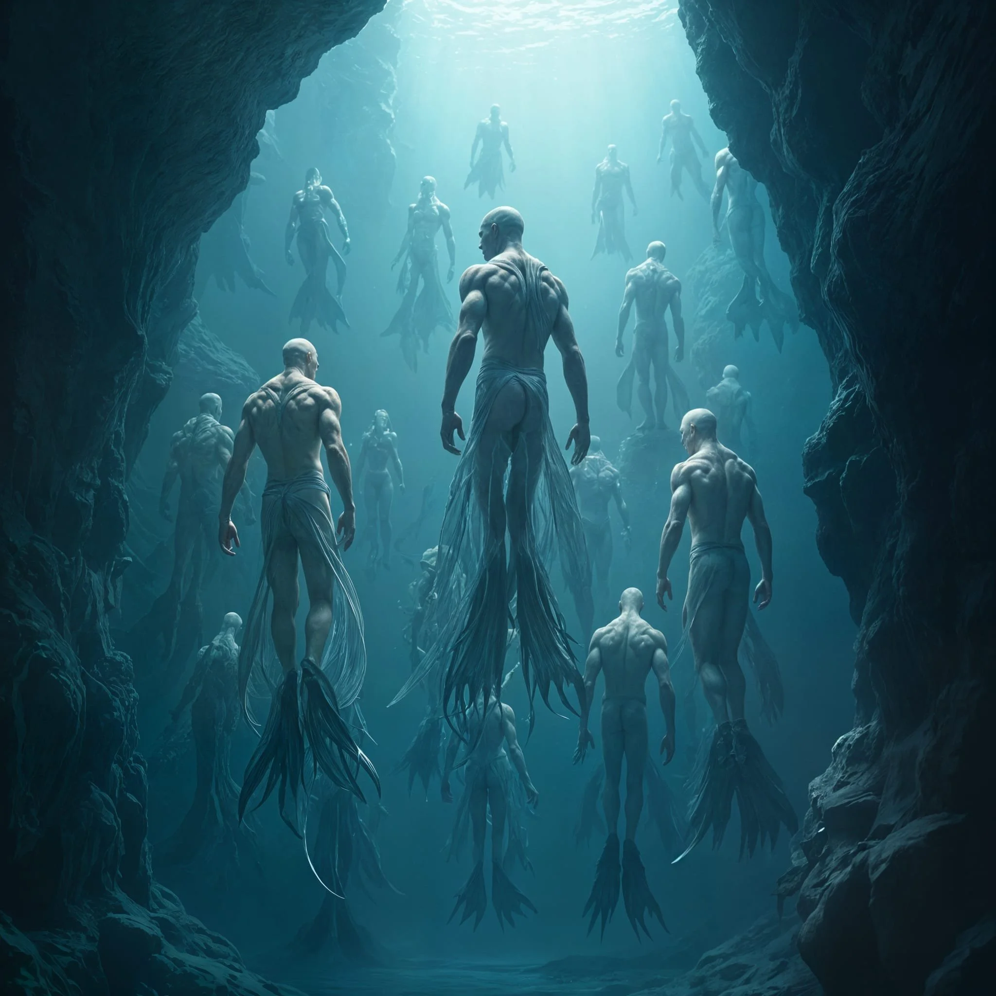 These were received by the rest of the population who had gathered in a cave provided for that purpose.