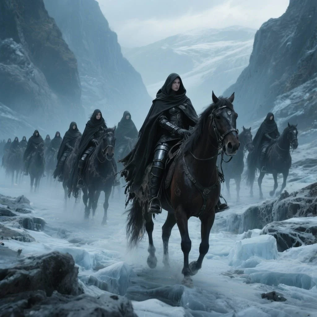 At her command, everyone mounted back up: "We are leaving here. We need to discuss how we are going to prepare for this evil."
