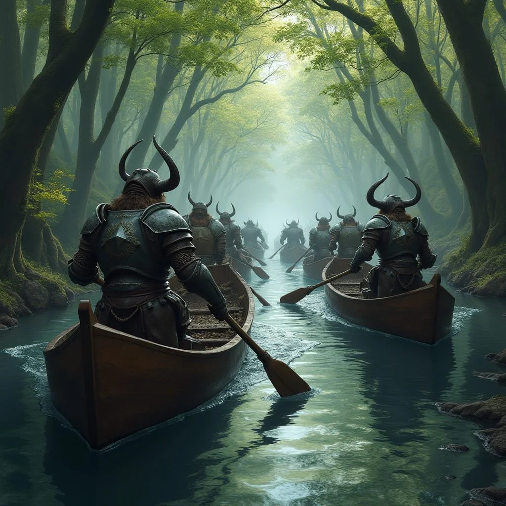 Finally, someone took the initiative as they marched up the river to Port de la Montagne, an old fortress used by the minotaurs to gather their slaves. 