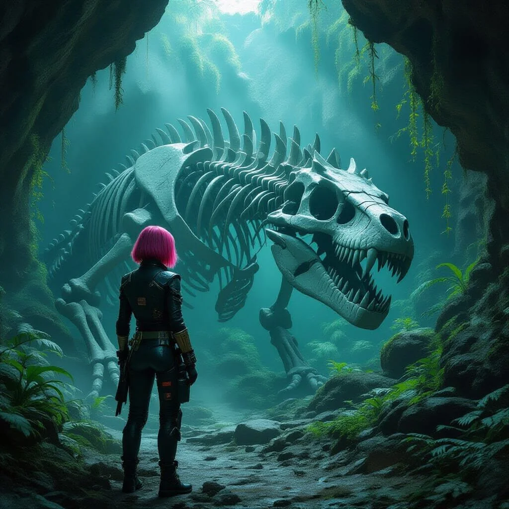 Malika feels that she is getting closer to the exit because of the vegetation she is encountering. And she keeps on finding skeletons of dragons. She wonders what has happened here.