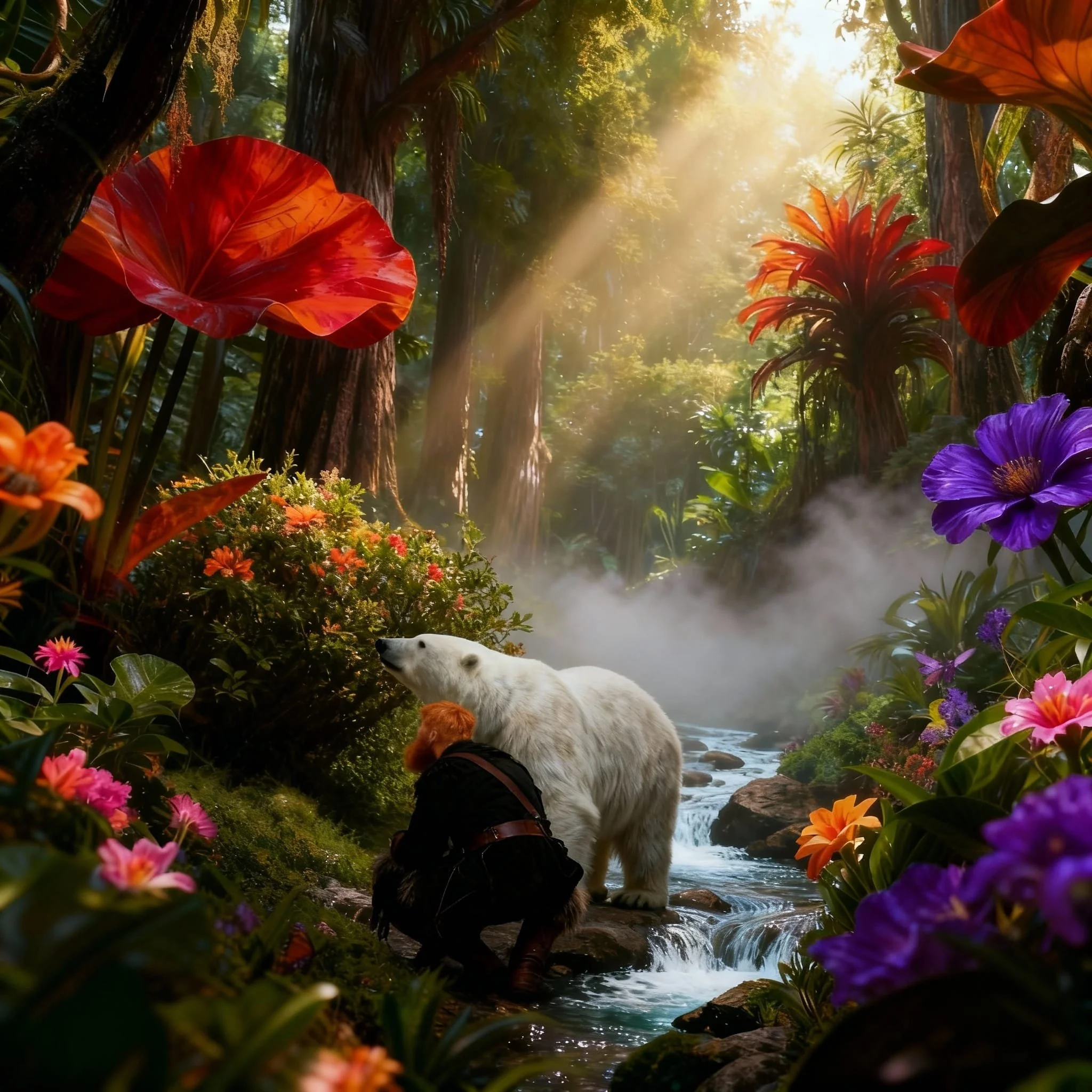 But then Tornassuk heard something in the thick foliage. It sounded like a big animal making its way through the plants.